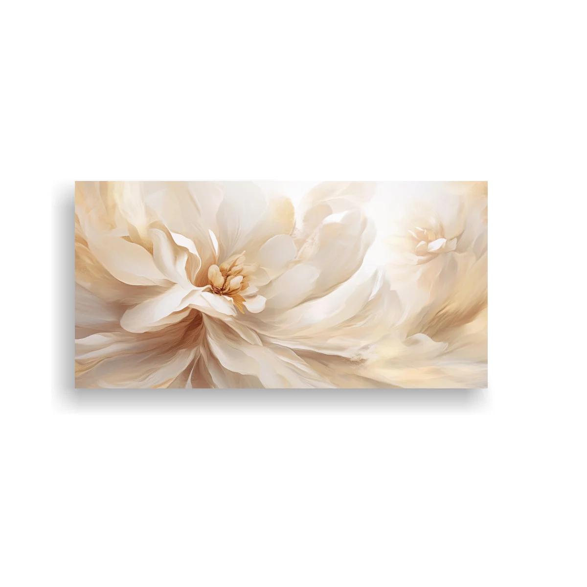 Cuadro peonía blanca de gran flor abierta