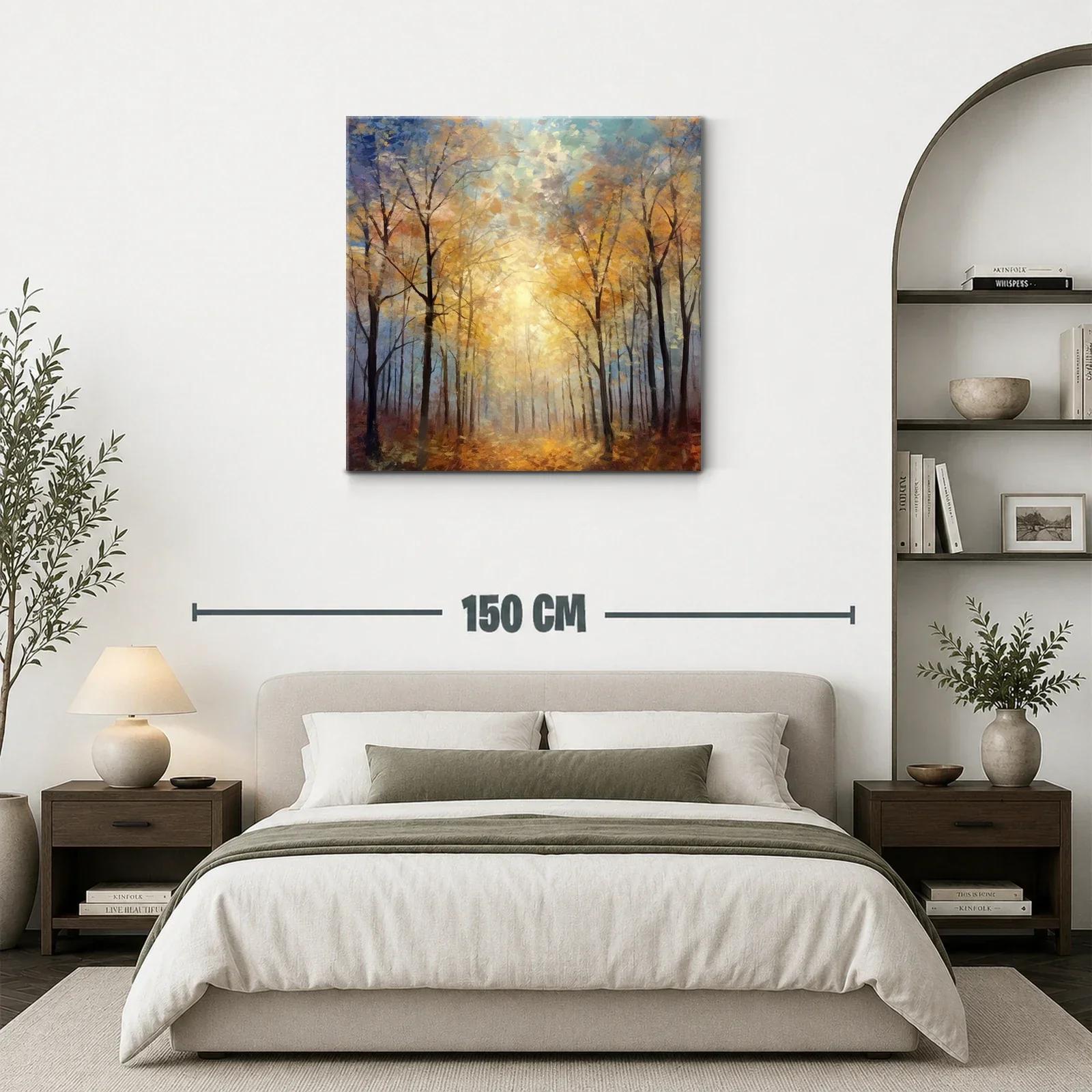 Bosque dorado iluminado con luz cálida de otoño — miniatura 3
