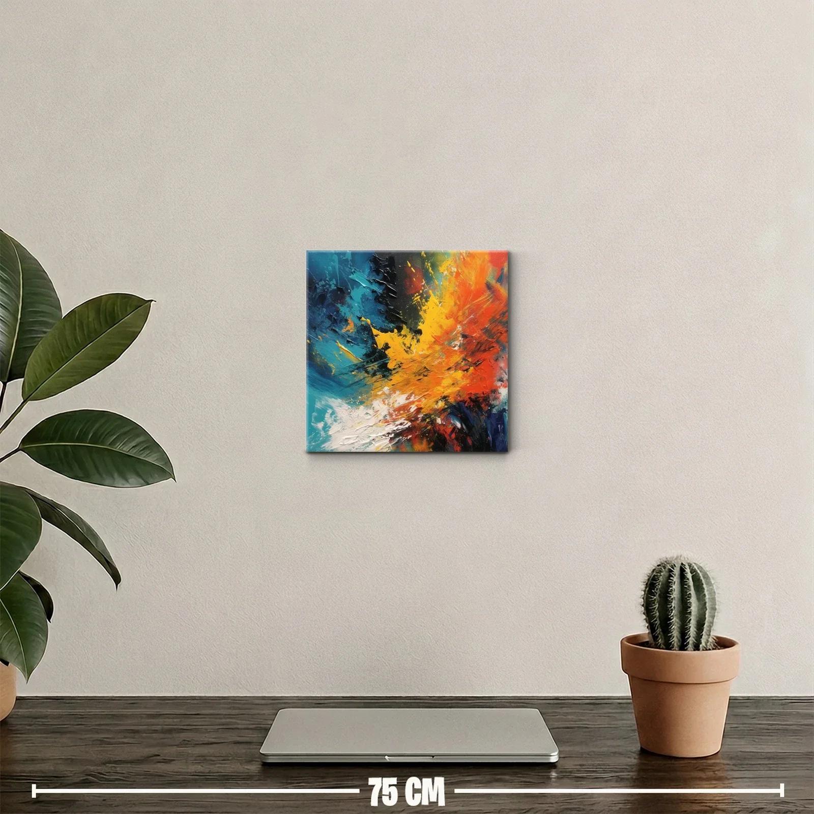 Cuadro abstracto con vibrantes explosiones de color — miniatura 2