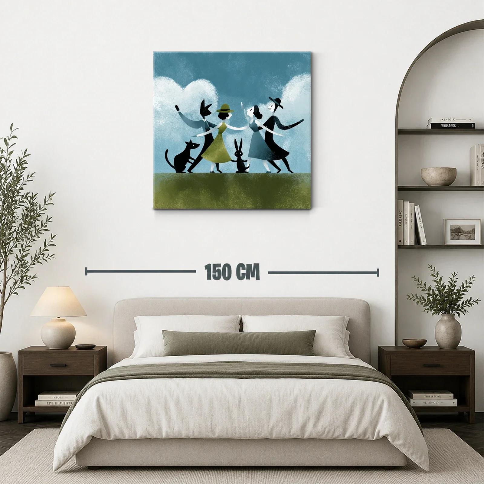 Danza Alegre con Animales en Tonos Suaves y Naturales — miniatura 3
