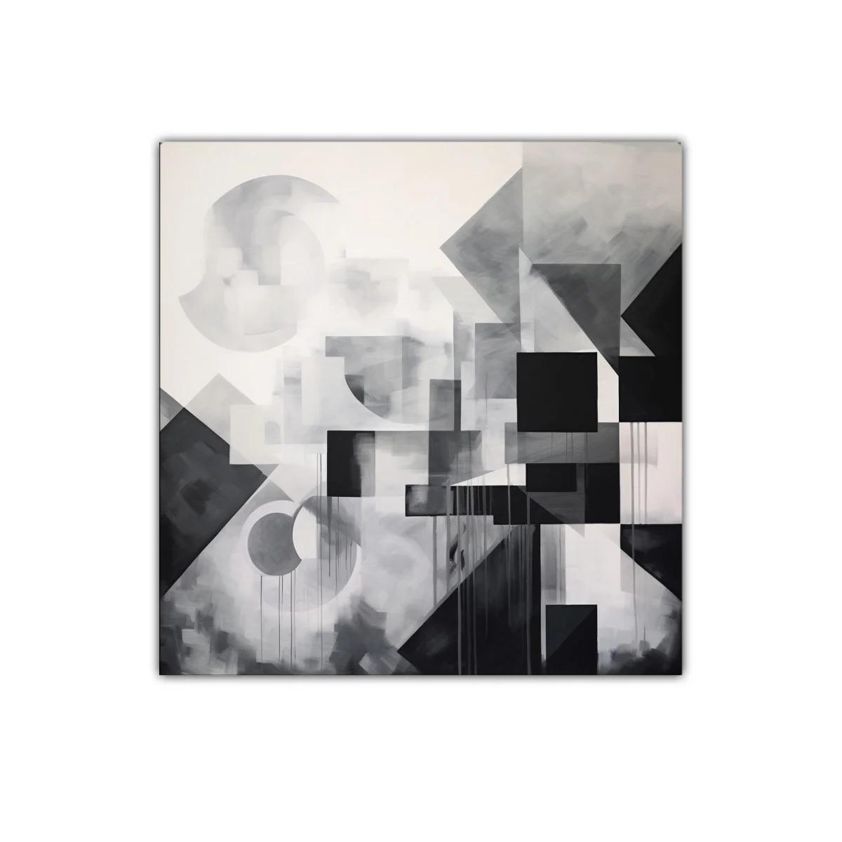 Composición geométrica en escala de grises y negro — imagen principal