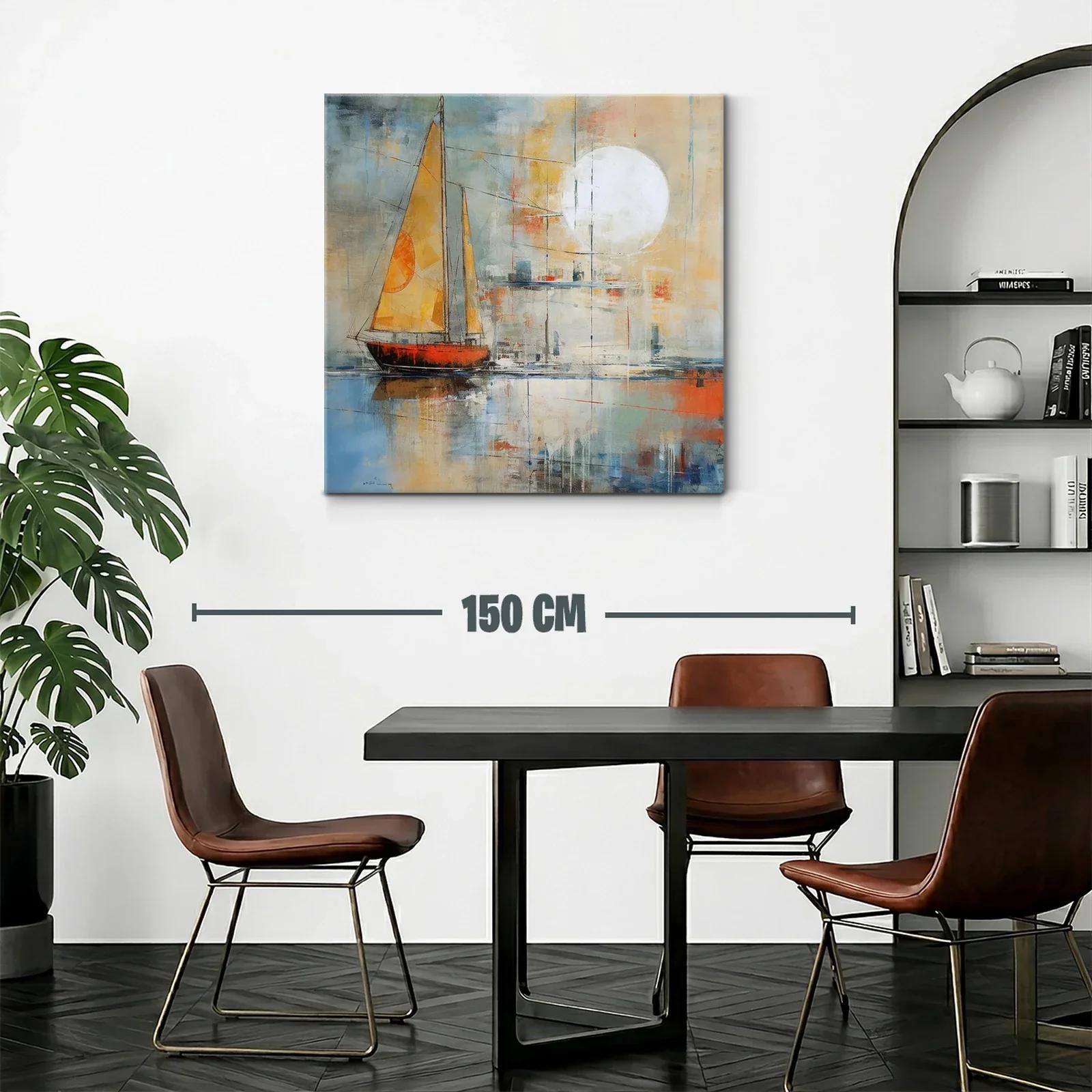 Barco de vela en atmósfera brillante y abstracta — miniatura 2
