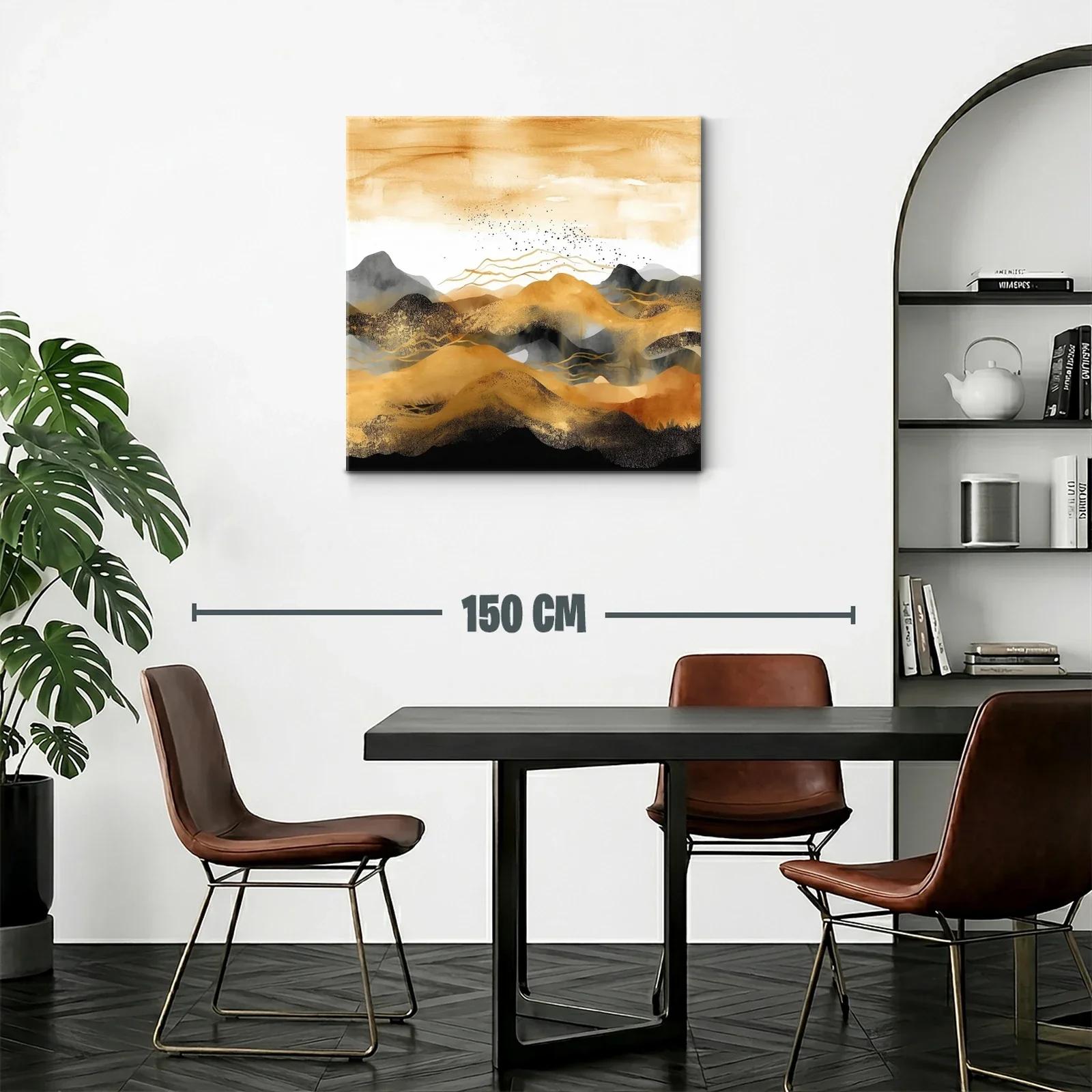 Paisaje abstracto en tonos tierra y negros cálidos — miniatura 2