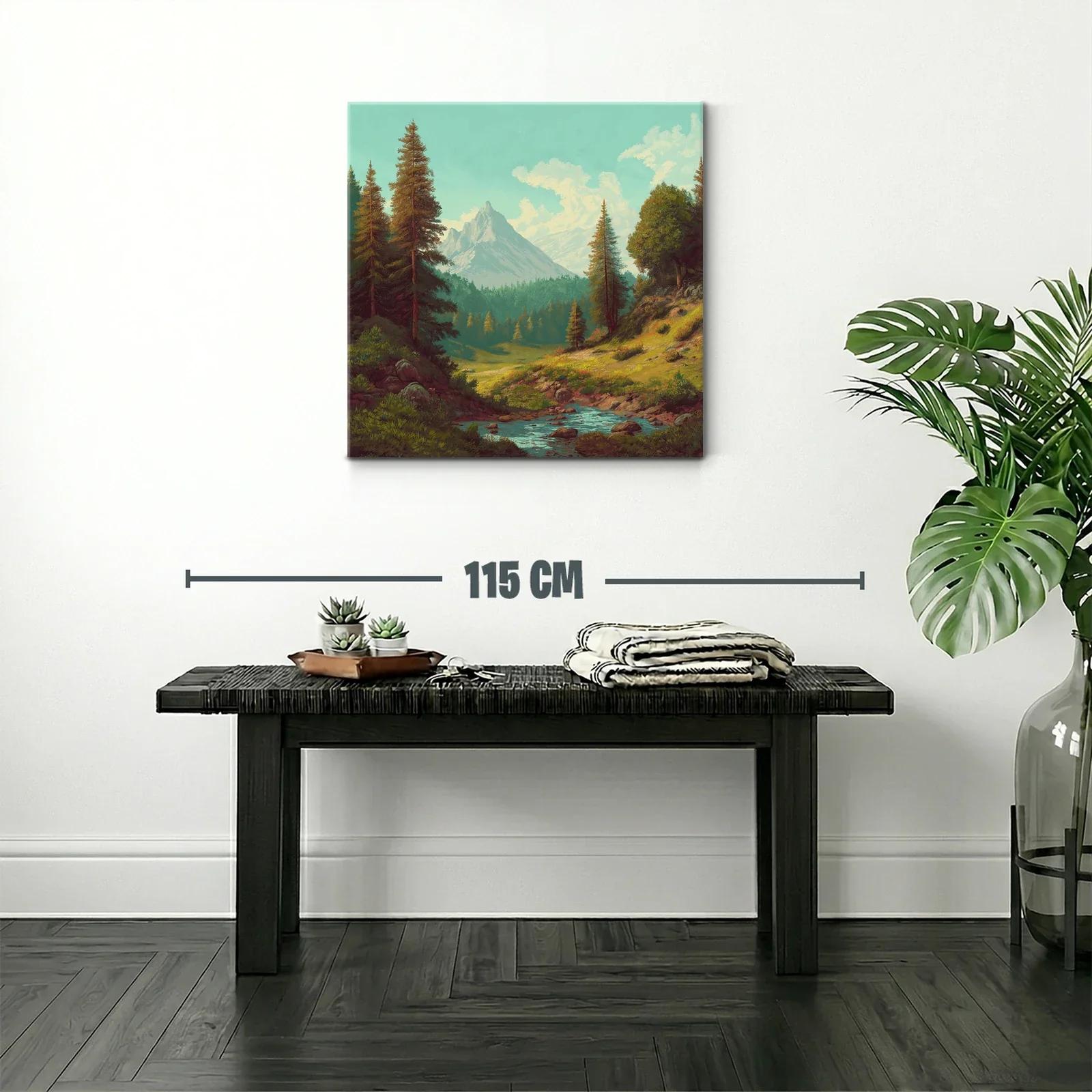 Paisaje natural con río y montañas en calma — miniatura 2