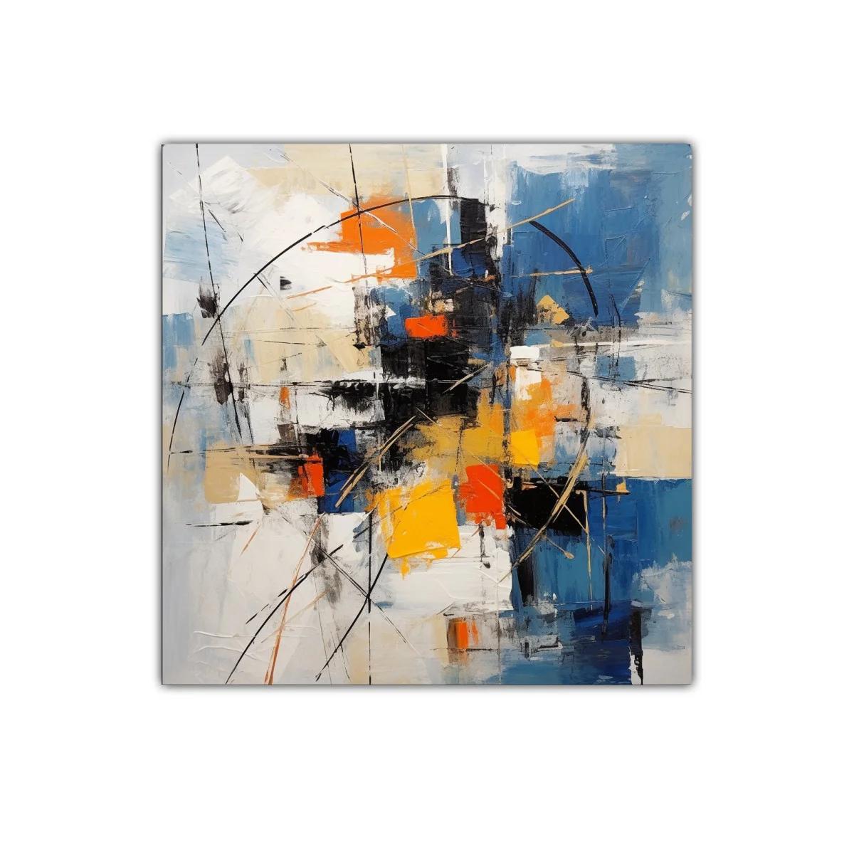 Cuadro abstracto con formas geométricas y colores vibrantes — imagen principal