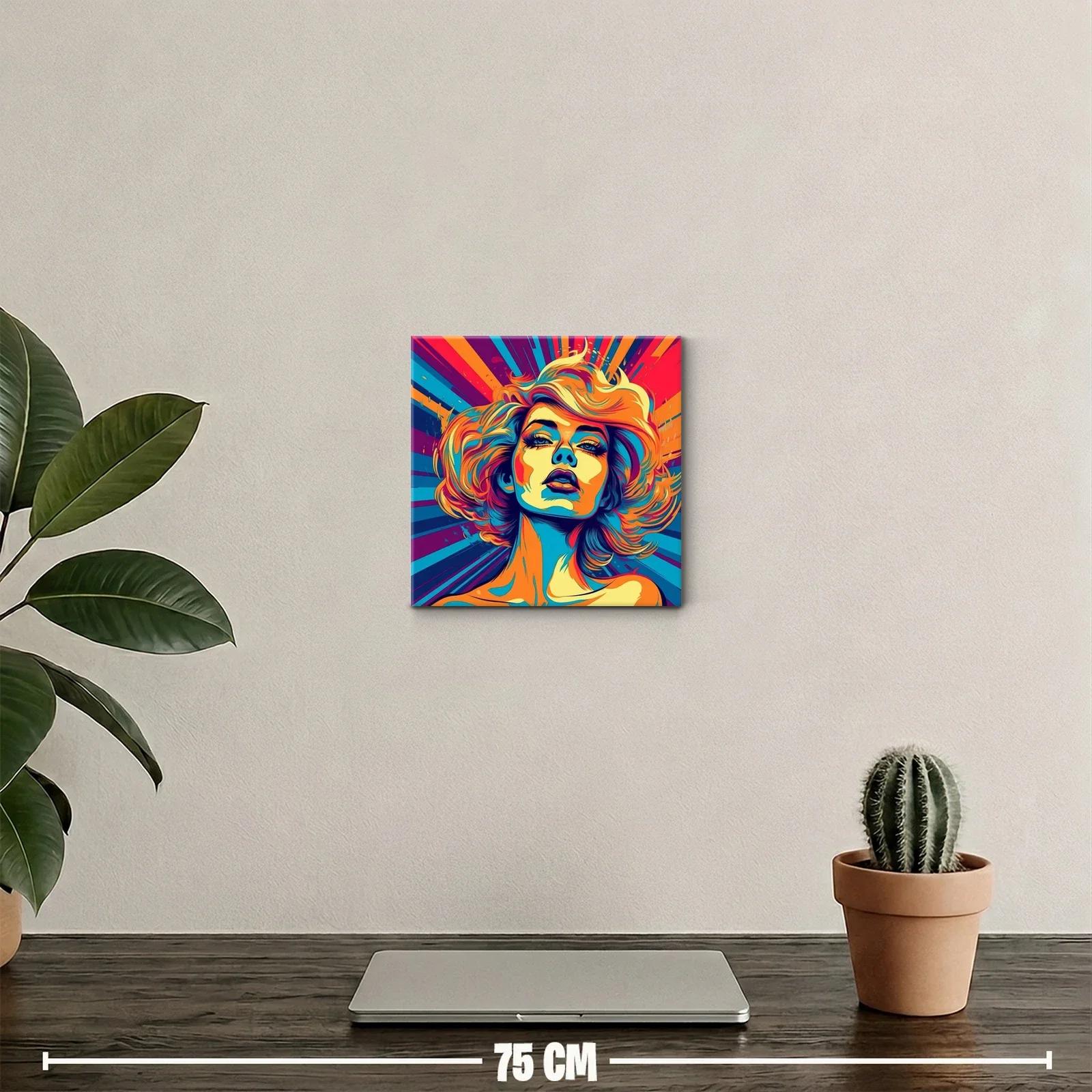 Retrato femenino vibrante con explosión de colores intensos — miniatura 2