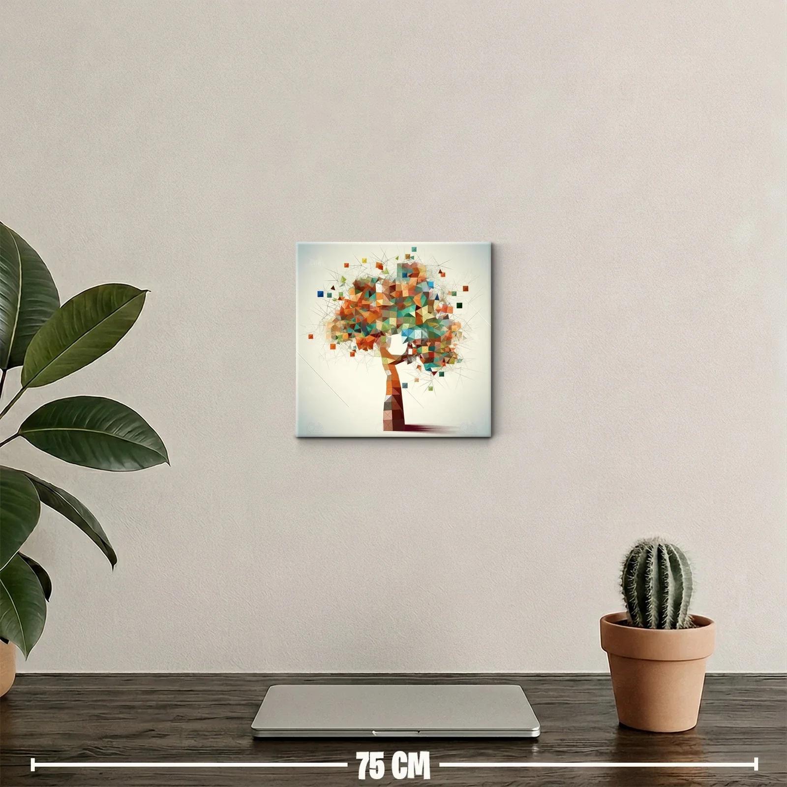 Árbol geométrico con colores vibrantes y diseño moderno — miniatura 2