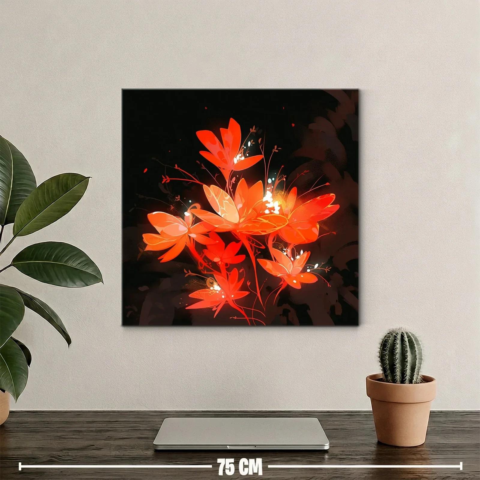 Flores en tonos cálidos que iluminan la oscuridad — miniatura 2