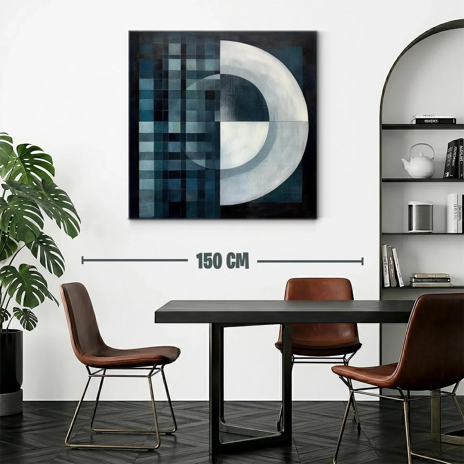 Composición geométrica en tonos azules y blancos — miniatura 2