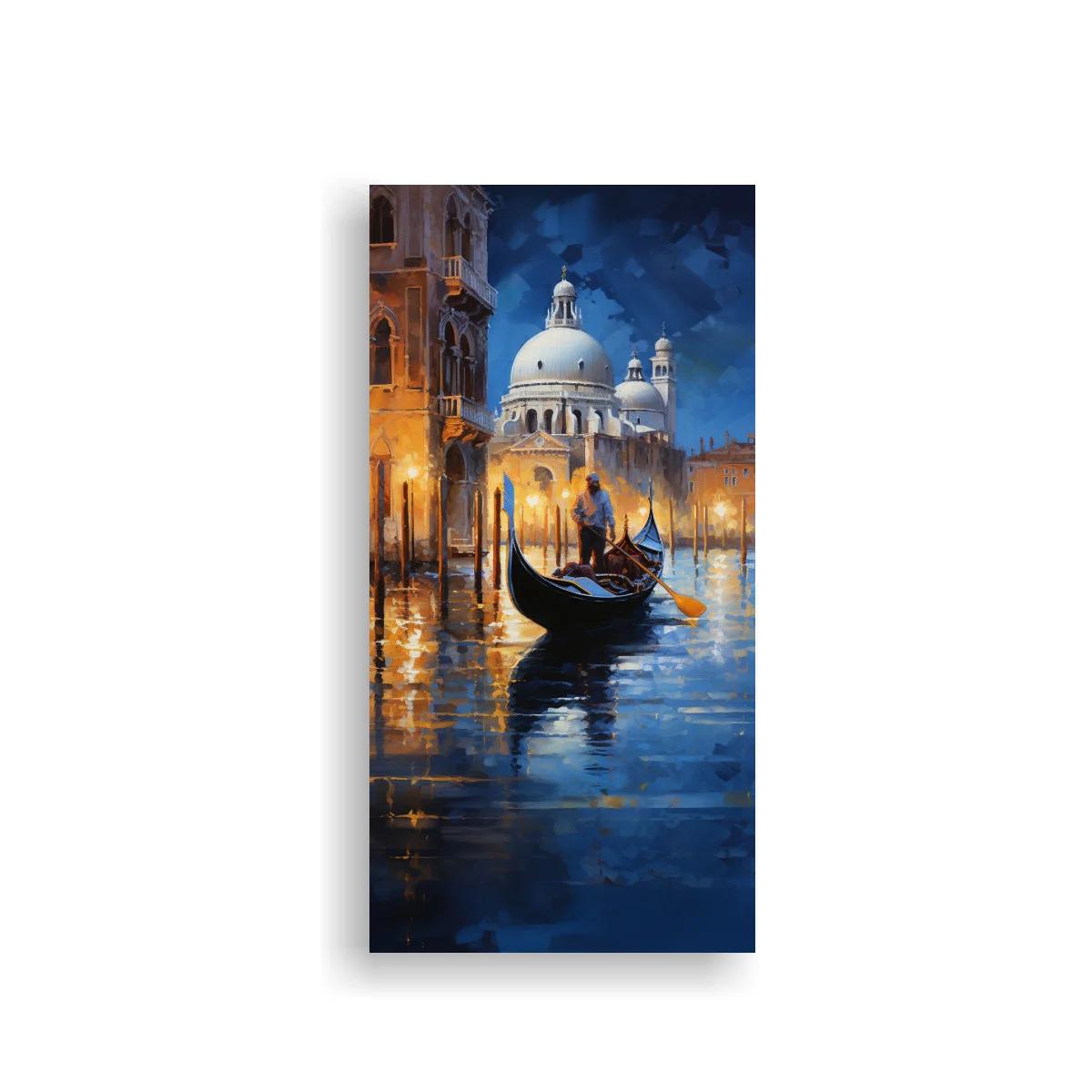 Cuadro góndola veneciana con gondolero de pie