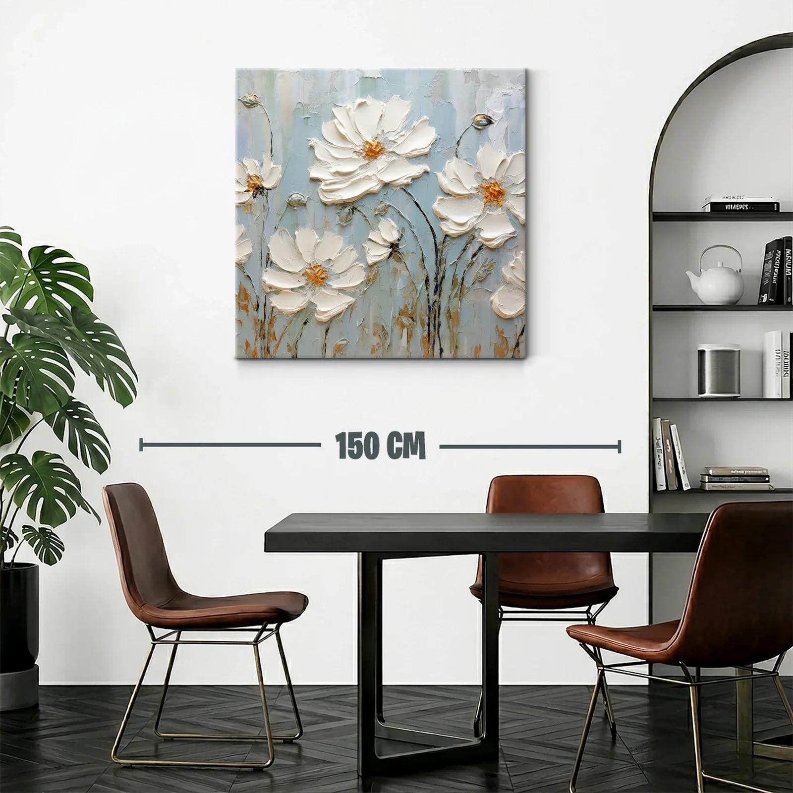 Cuadro floral con tonos suaves y textura elegante — miniatura 2