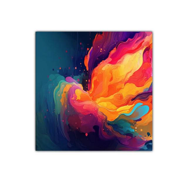 Explosión de colores vibrantes con formas abstractas fluidas