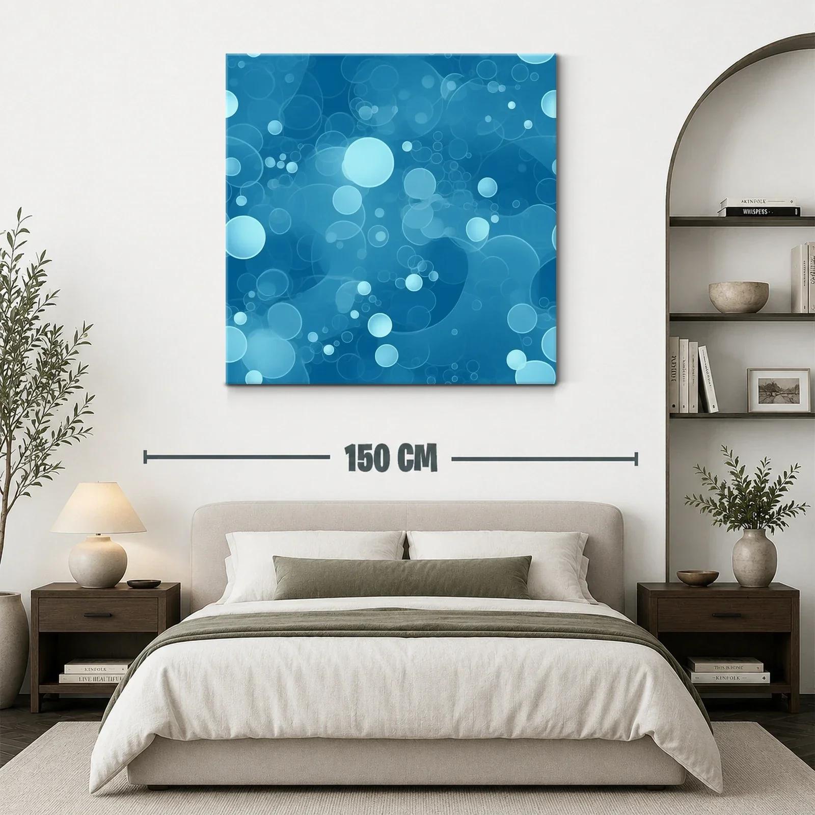 Composición abstracta de burbujas en tonos azul celeste — miniatura 3