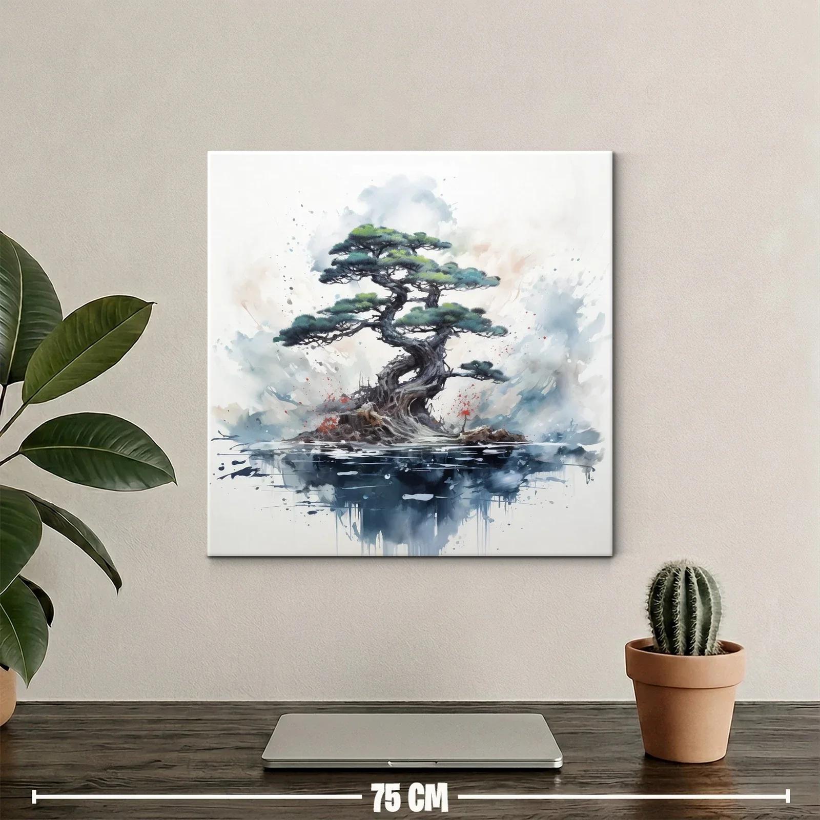 Árbol bonsái en atmósfera acuática y serena — miniatura 2
