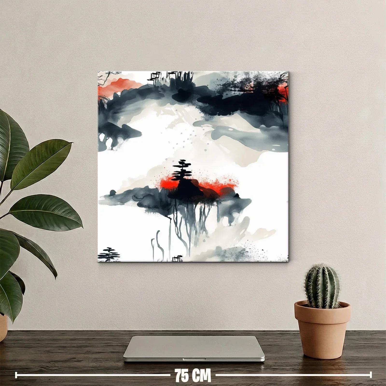 Paisaje abstracto con árboles y contrastes intensos — miniatura 2