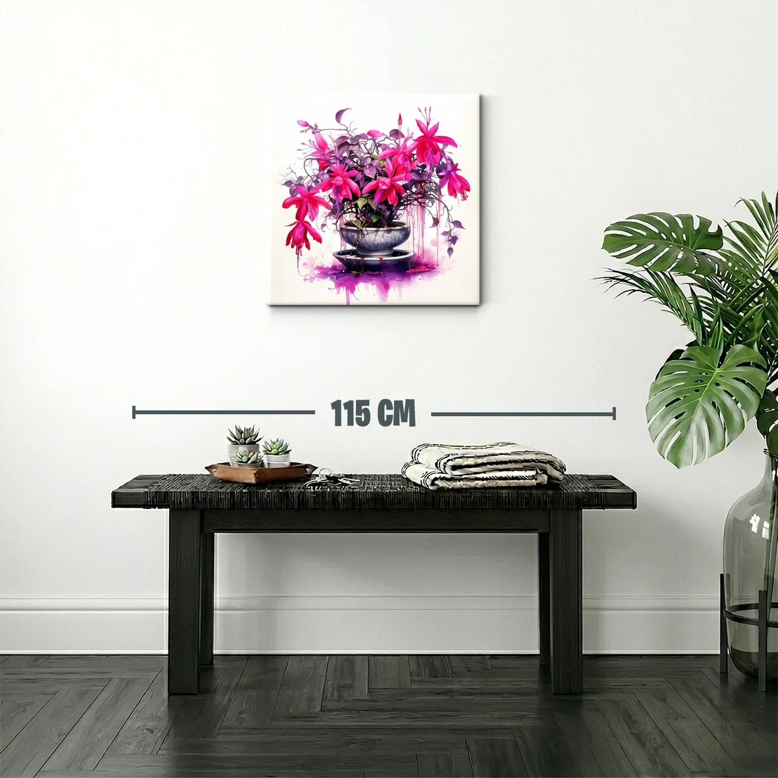 Exuberancia floral en tonos fucsia y violeta elegante — miniatura 2
