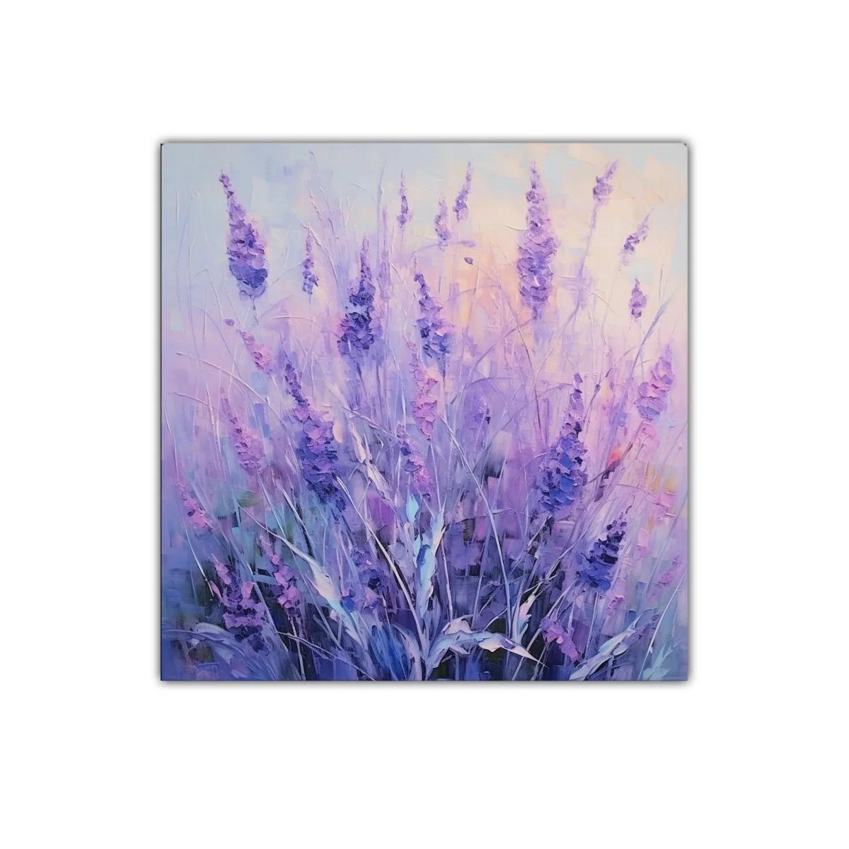 Cuadro decorativo flores en tonos violetas y lavanda — imagen principal