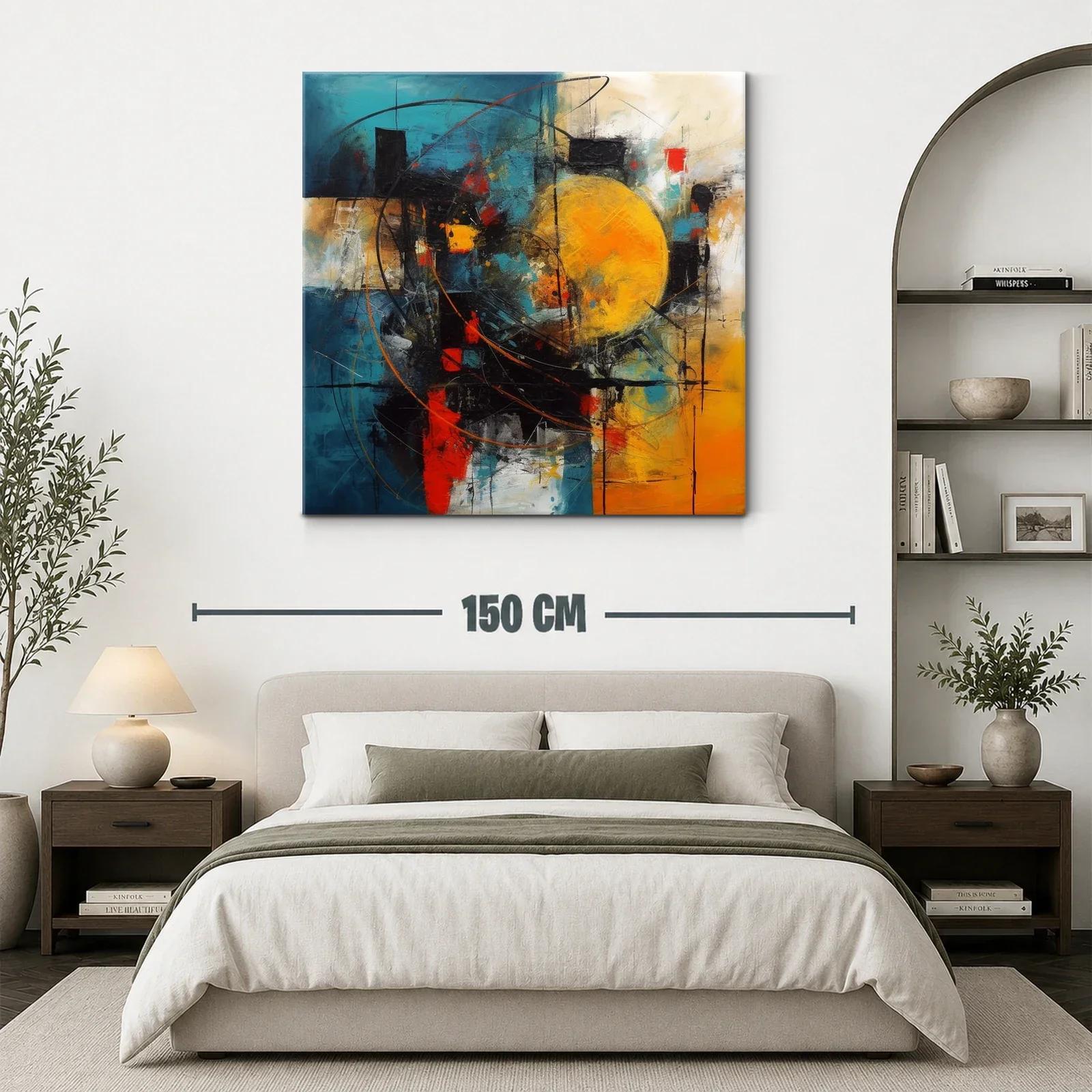 Composición abstracta con esfera amarilla y tonos vibrantes — miniatura 3