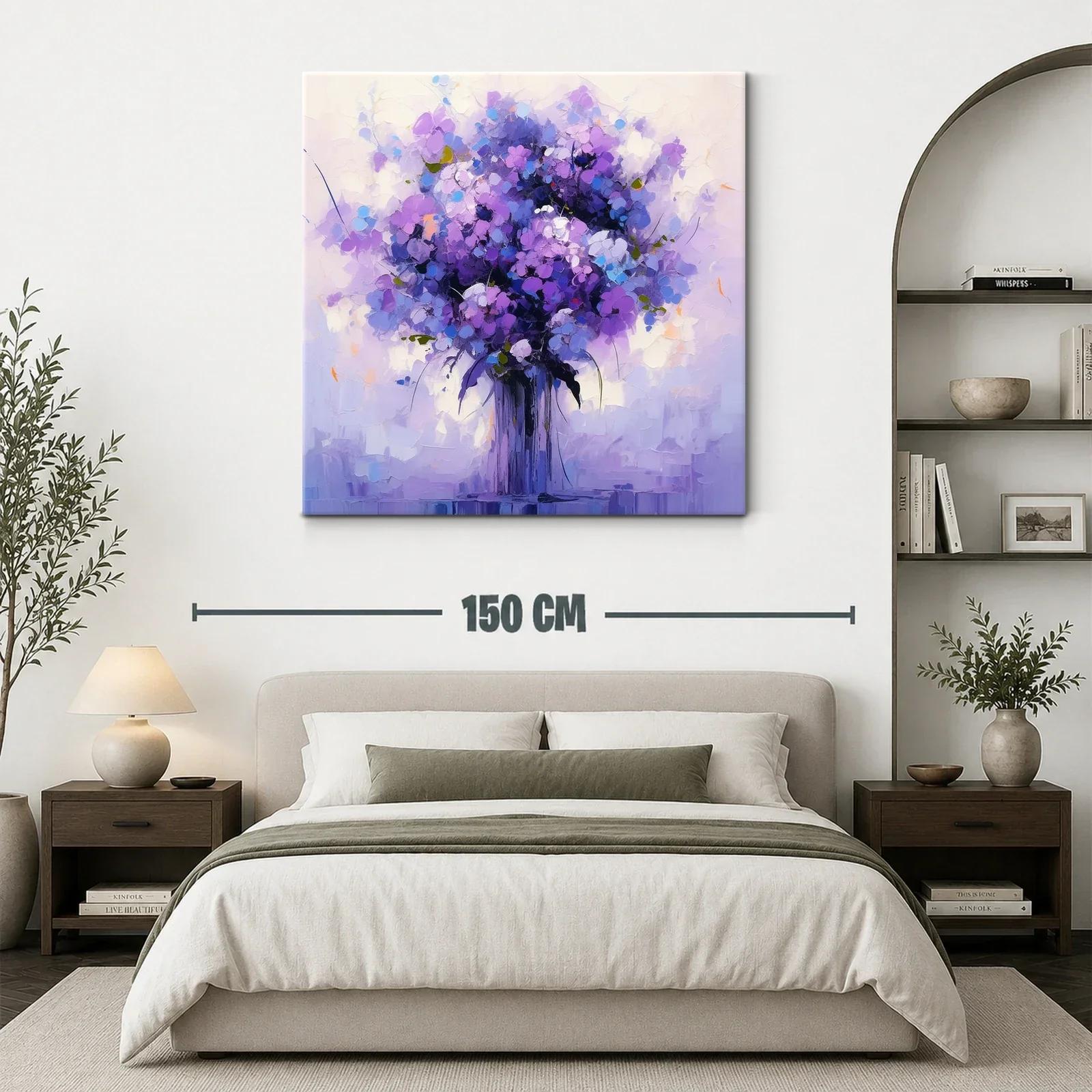 Ramillete de Flores en Tonos Violetas y Azules — miniatura 3