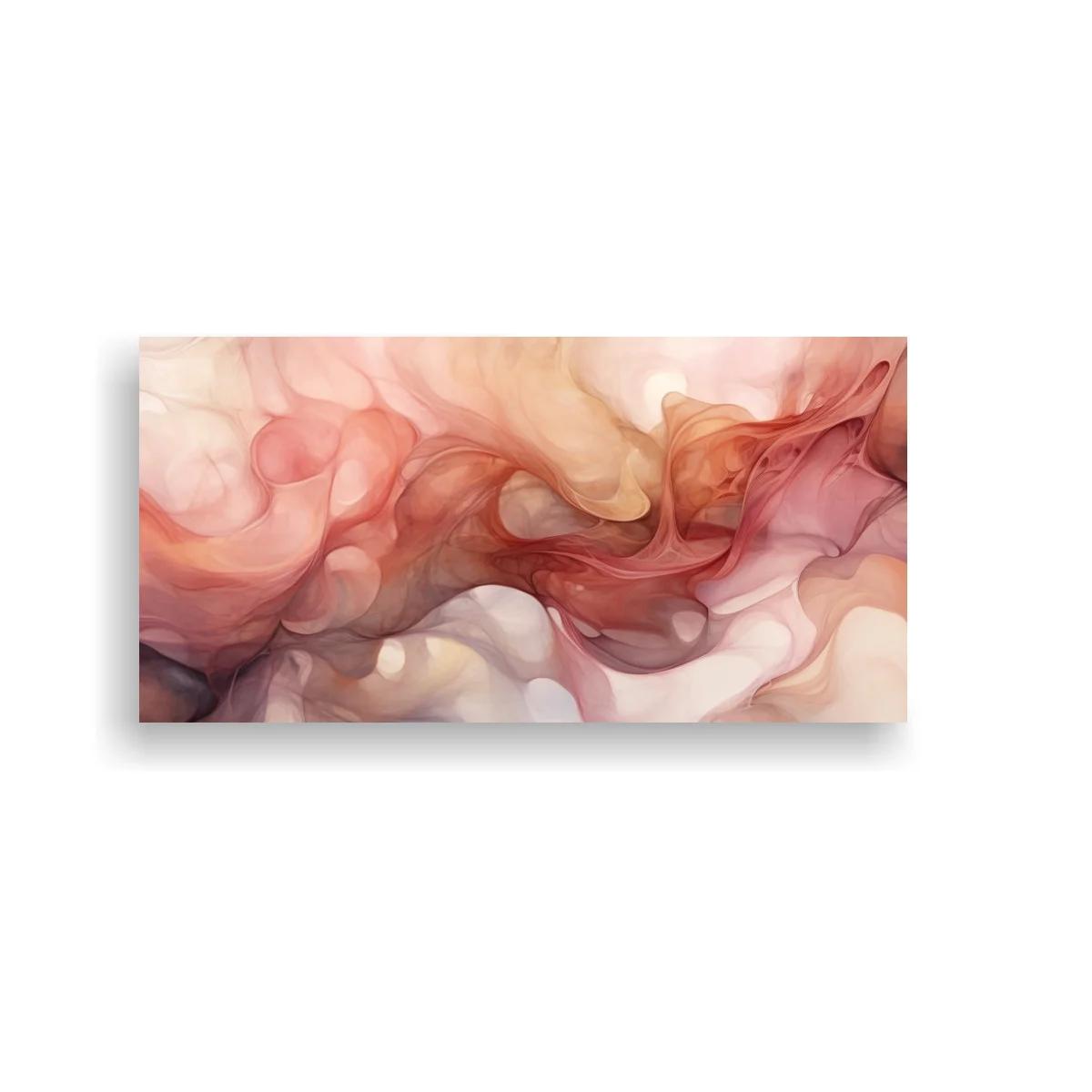 Cuadro ondas de humo rosado con transparencias