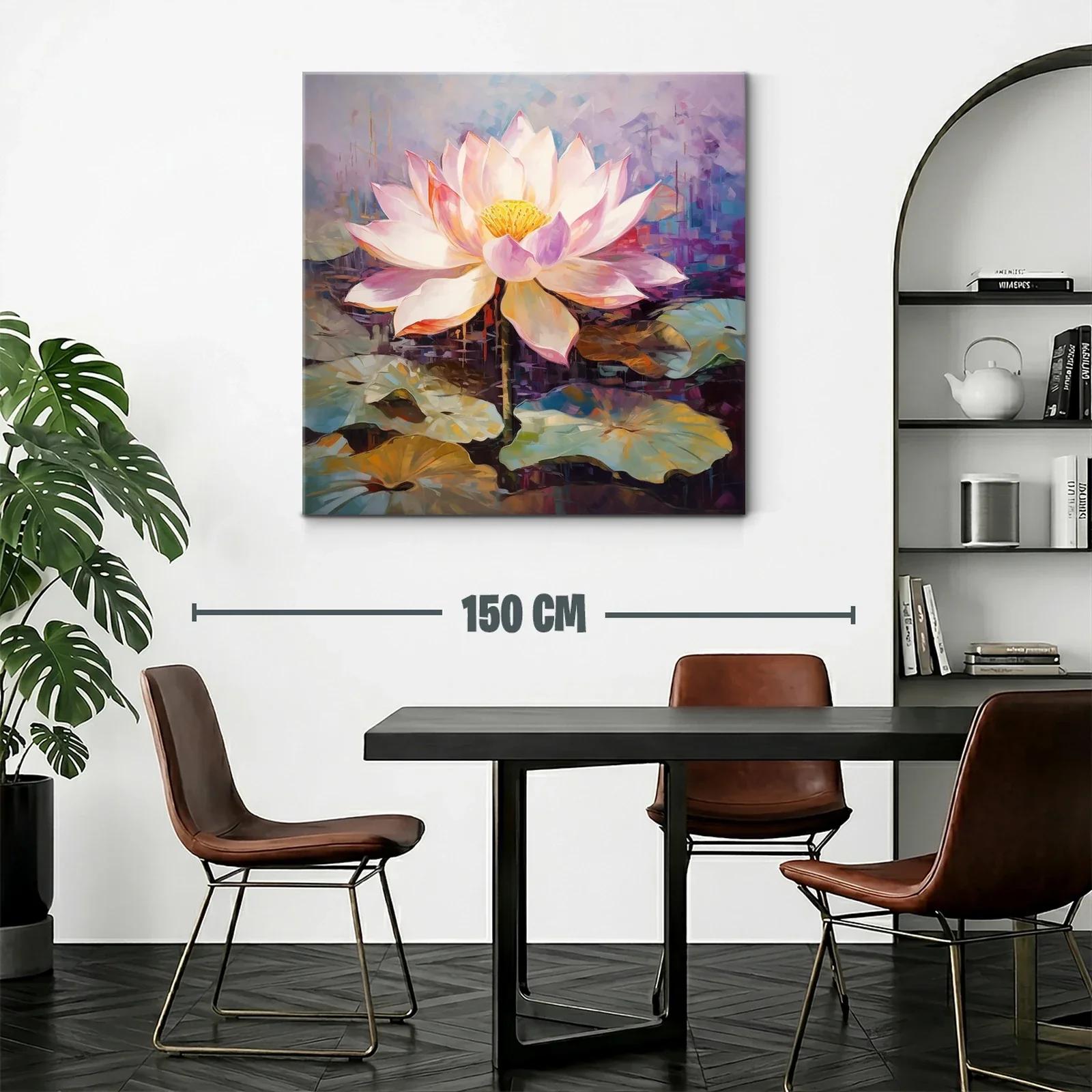 Flor de loto luminosa con tonos cálidos y fríos en armonía — miniatura 2