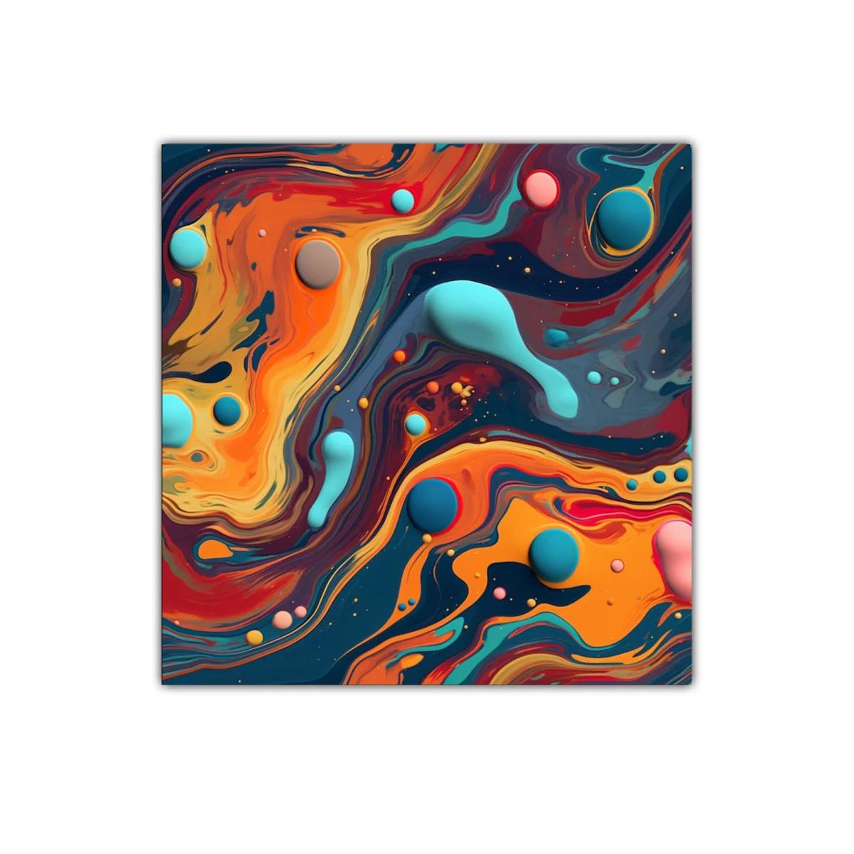 Cuadro abstracto con movimiento y colores vibrantes — imagen principal