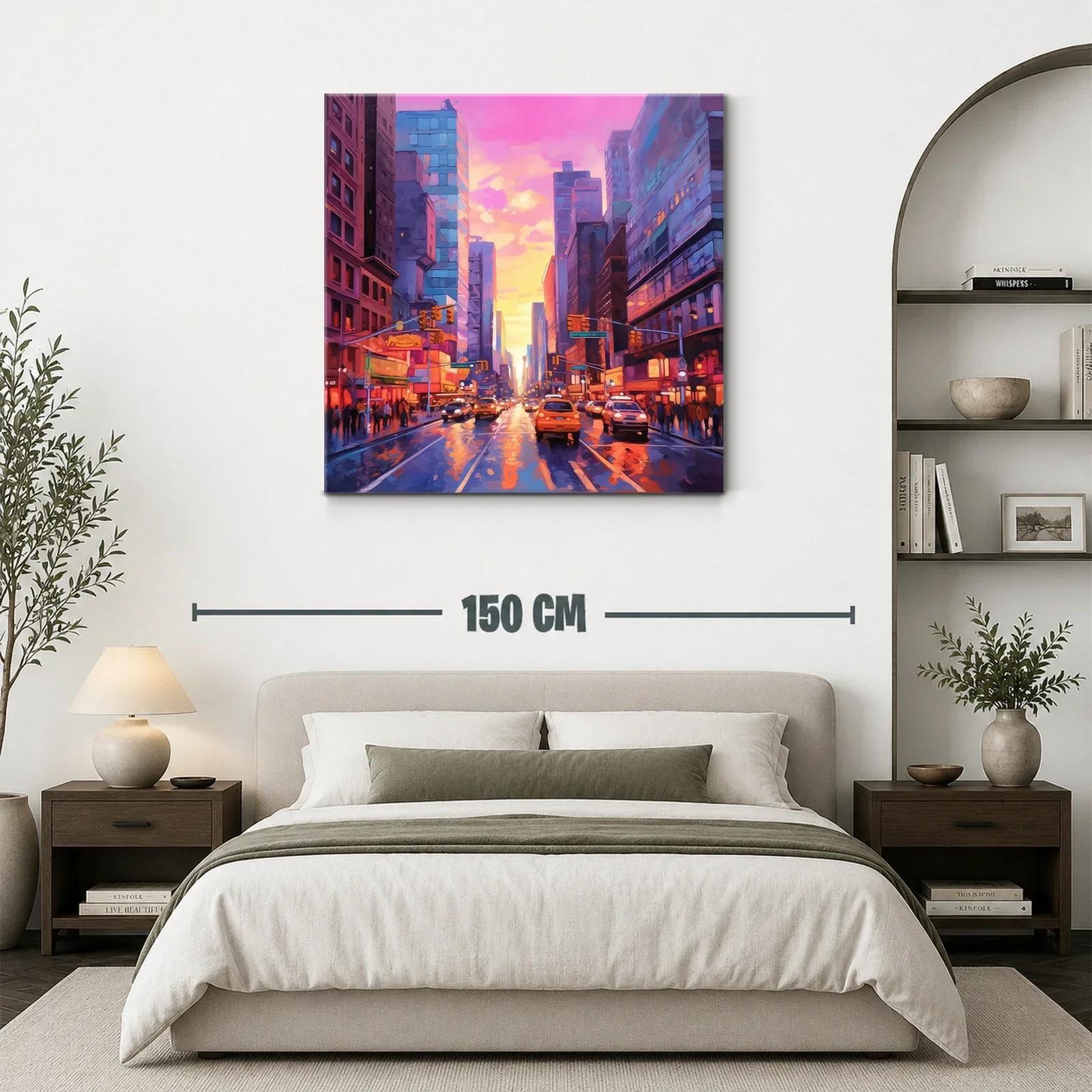 Atardecer urbano lleno de luz y movimiento vibrante — miniatura 3