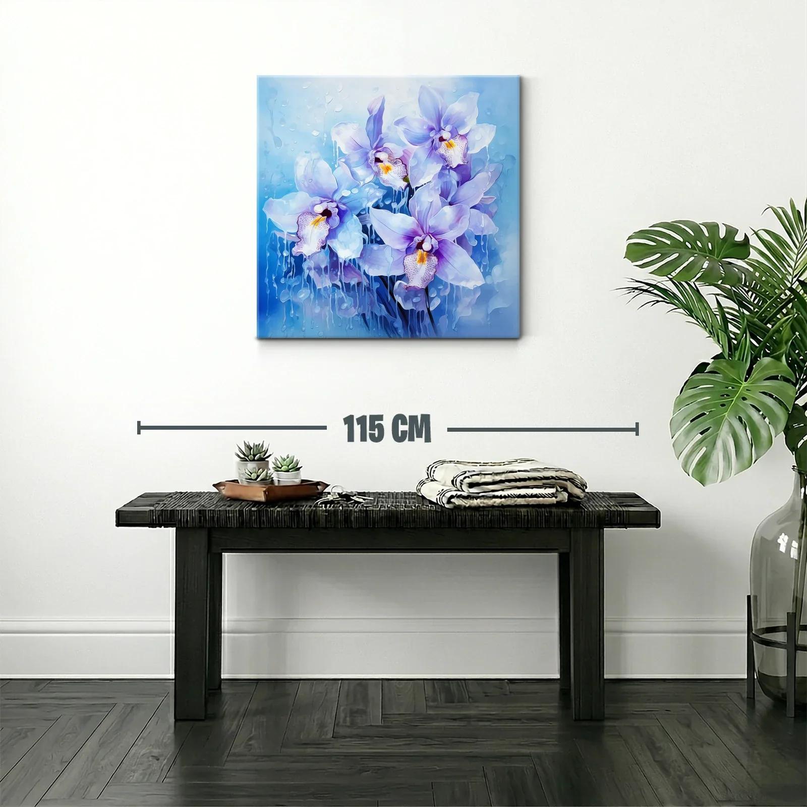 Orquídeas azules delicadas con efecto acuarela — miniatura 2