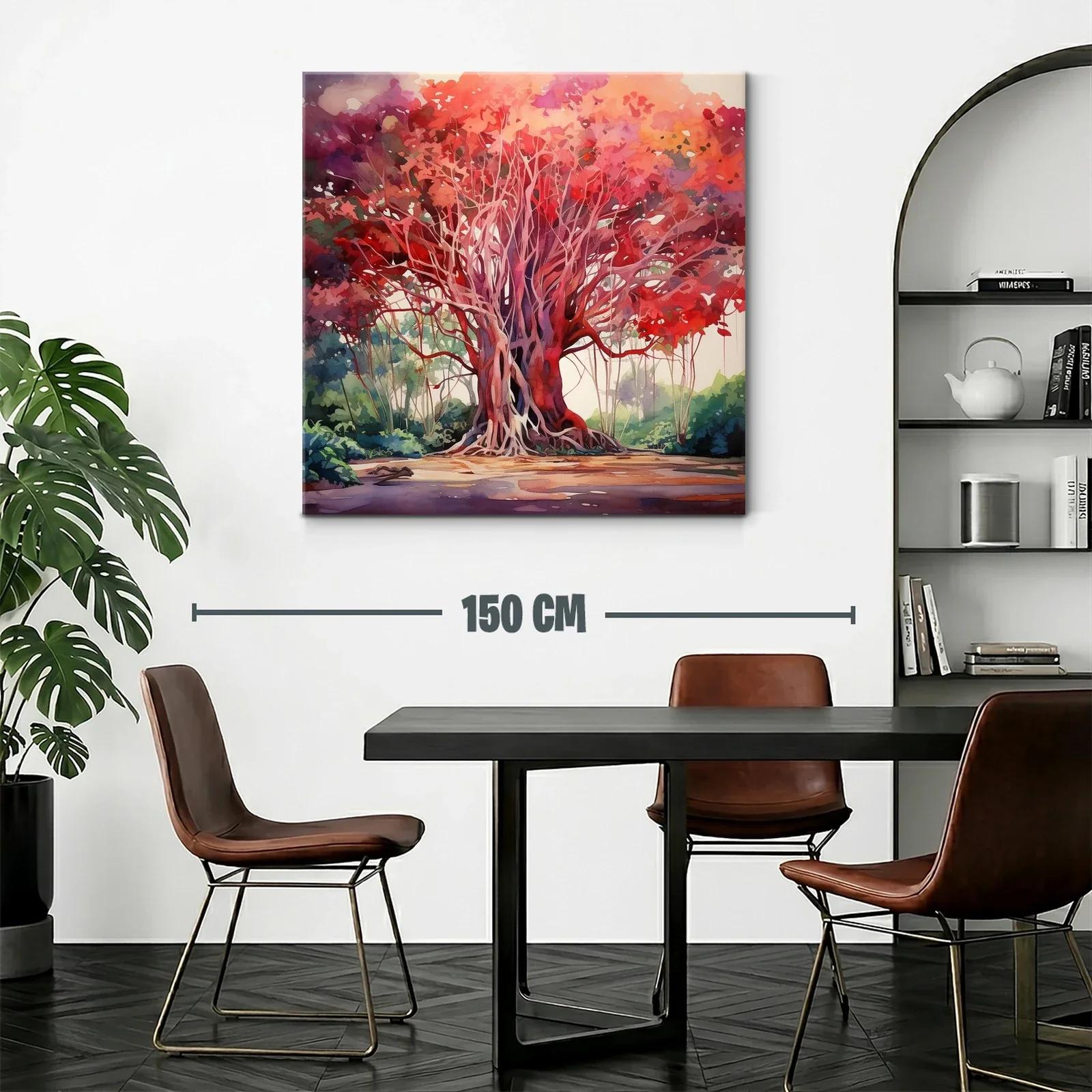 Árbol majestuoso con follaje en tonalidades rojas vibrantes — miniatura 2