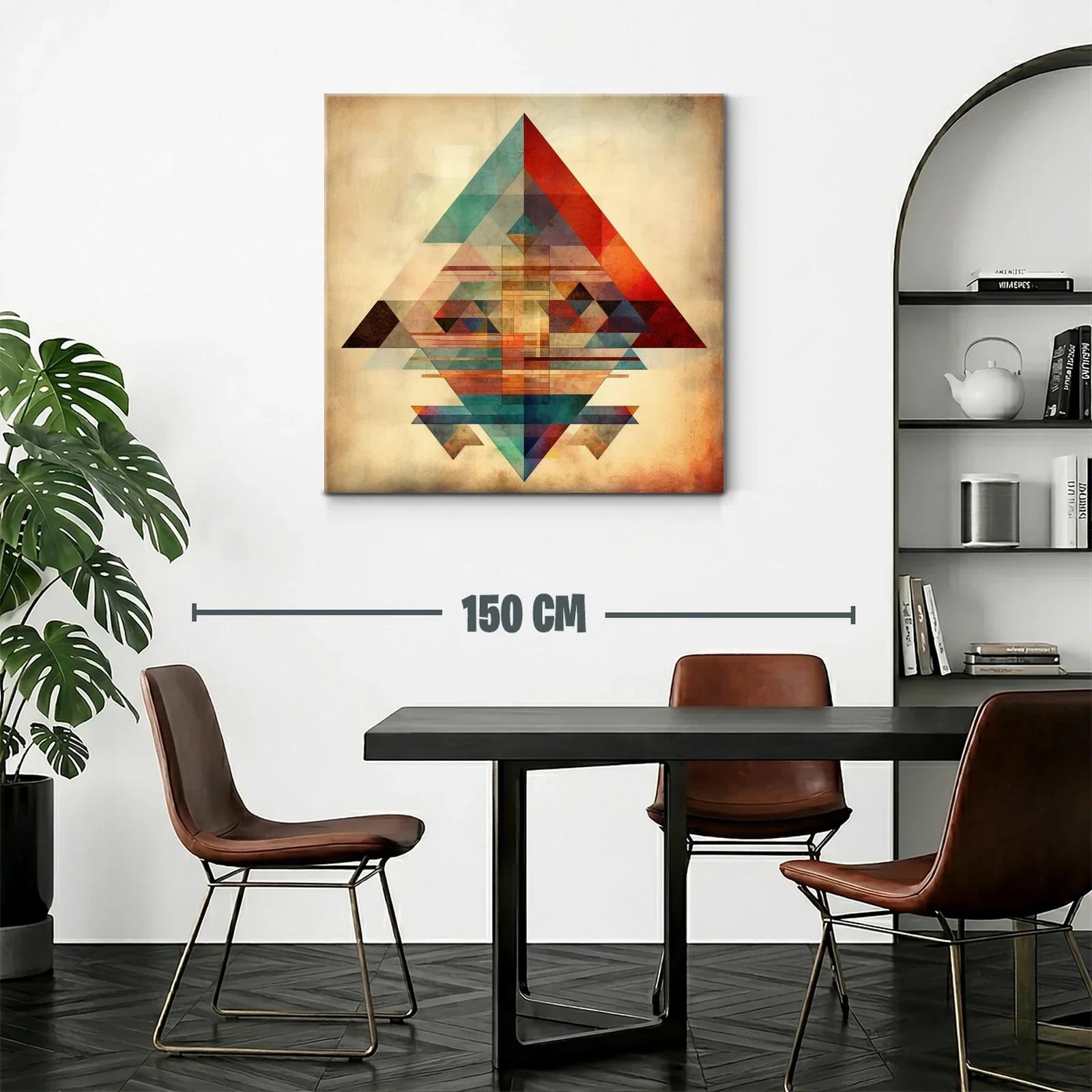 Composición geométrica en tonos cálidos y fríos — miniatura 2
