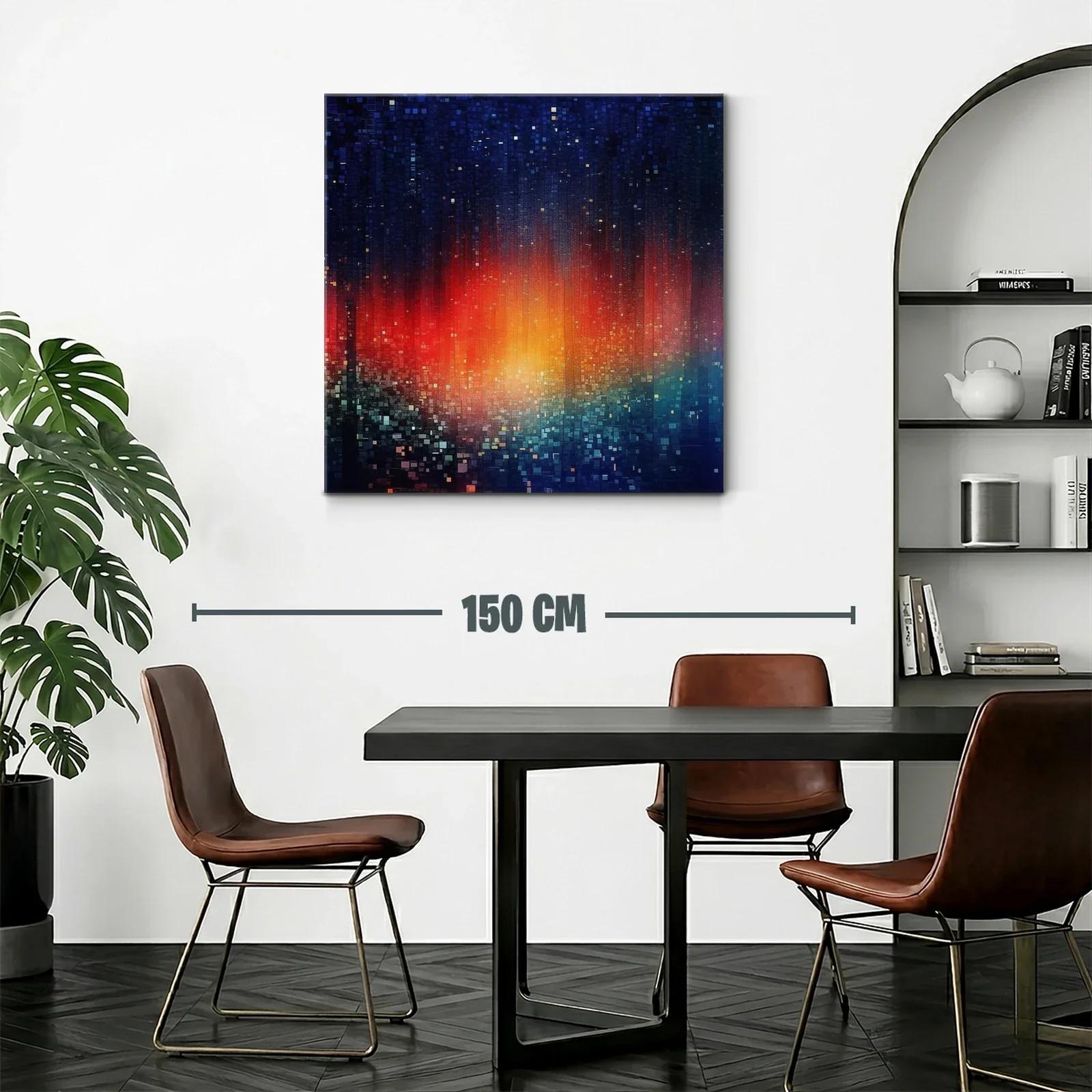 Espectro vibrante en cuadros pixelados abstractos — miniatura 2