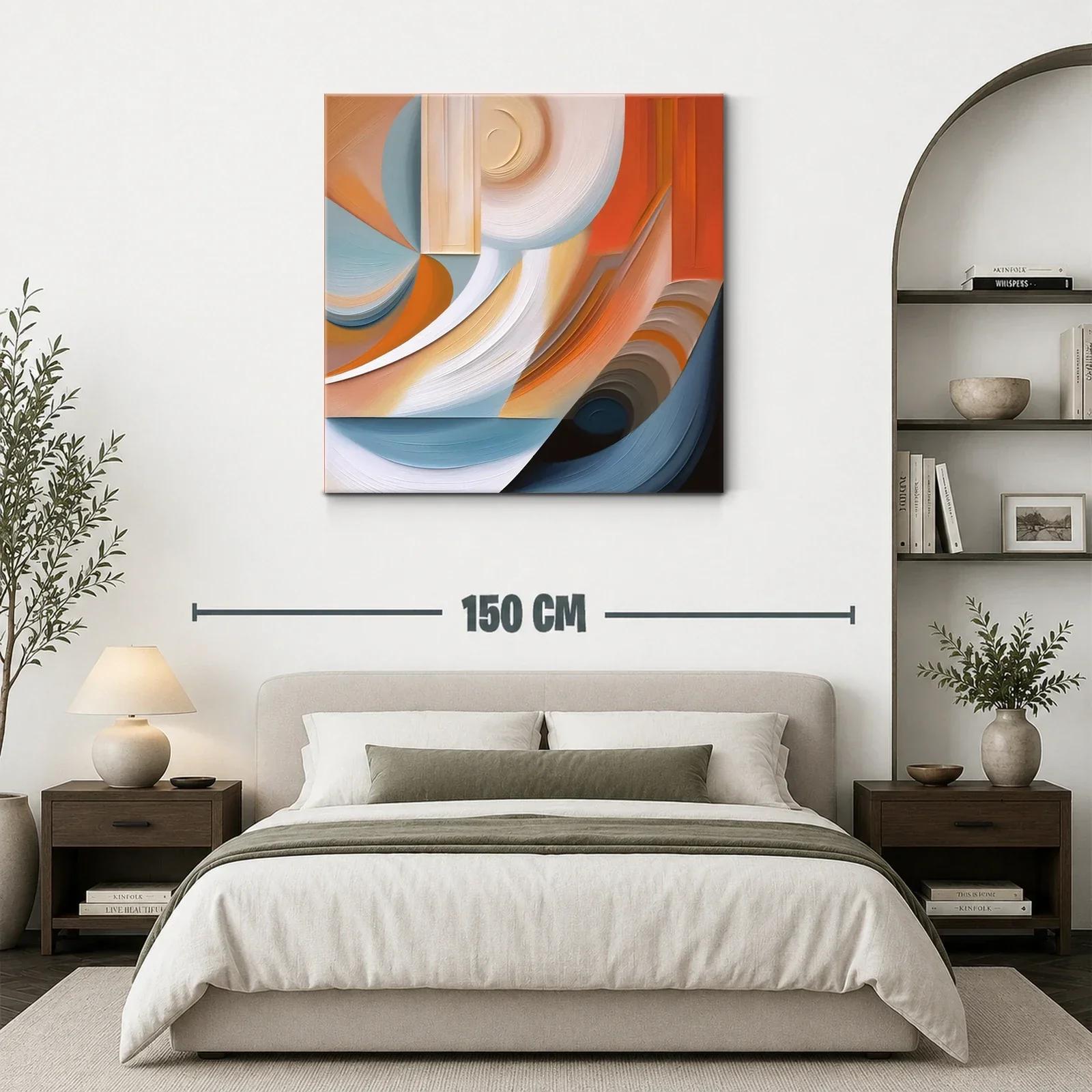 Composición abstracta con formas curvas y tonos cálidos — miniatura 3