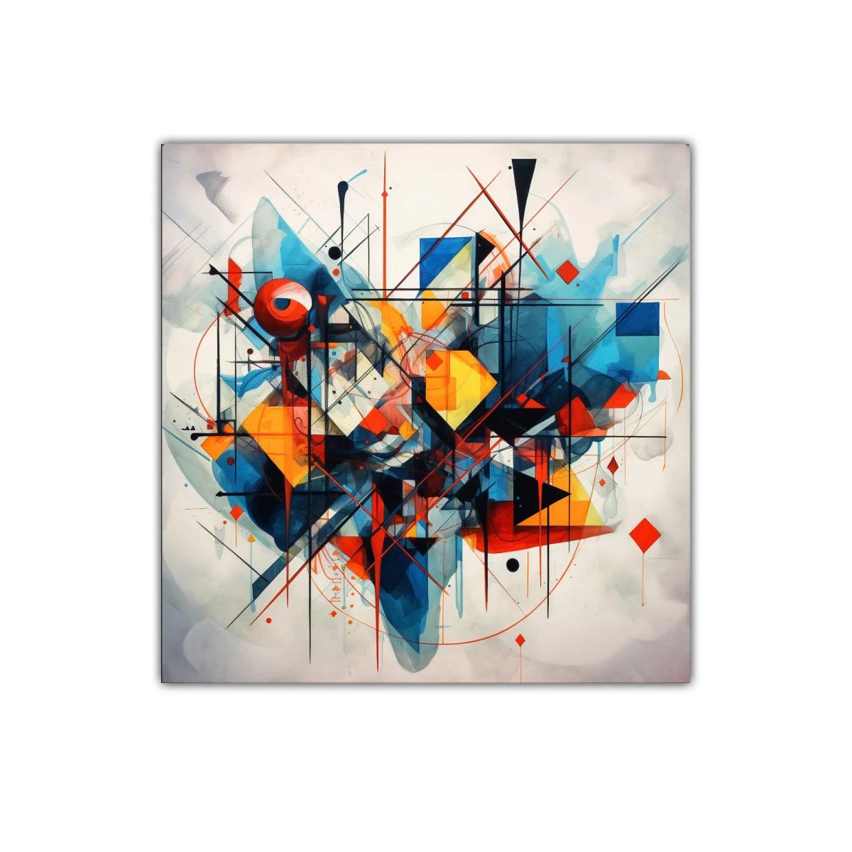 Composición abstracta con formas geométricas y colores vibrantes — miniatura 1