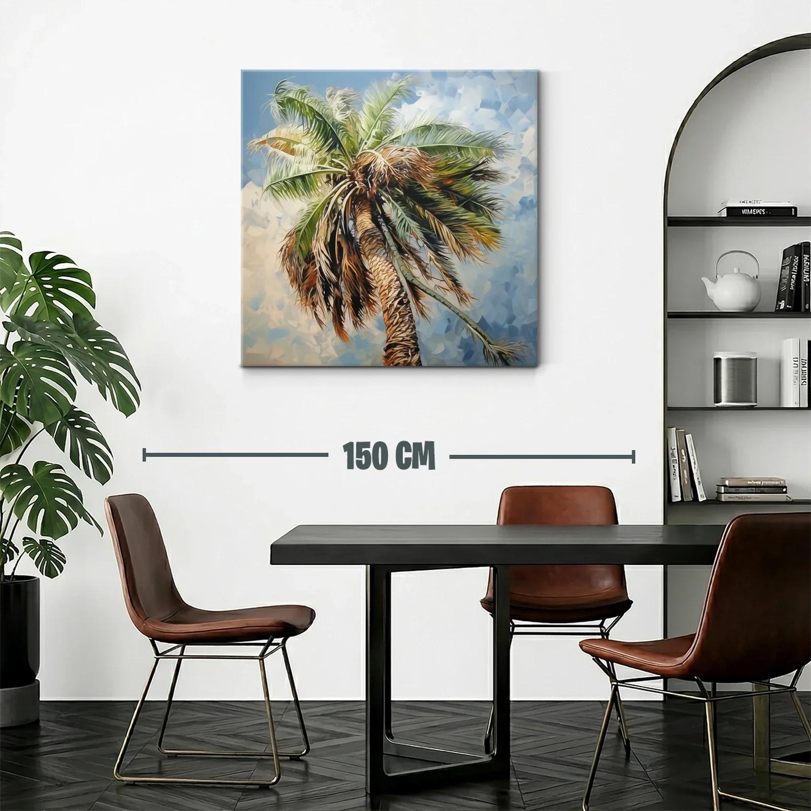 Palmera soleada con cielo azul brillante — miniatura 2