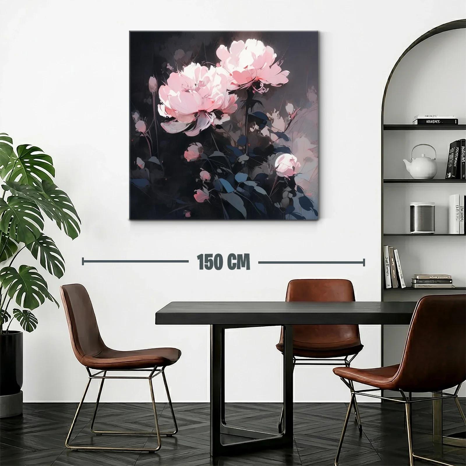 Flores delicadas en tonos suaves sobre fondo oscuro — miniatura 2