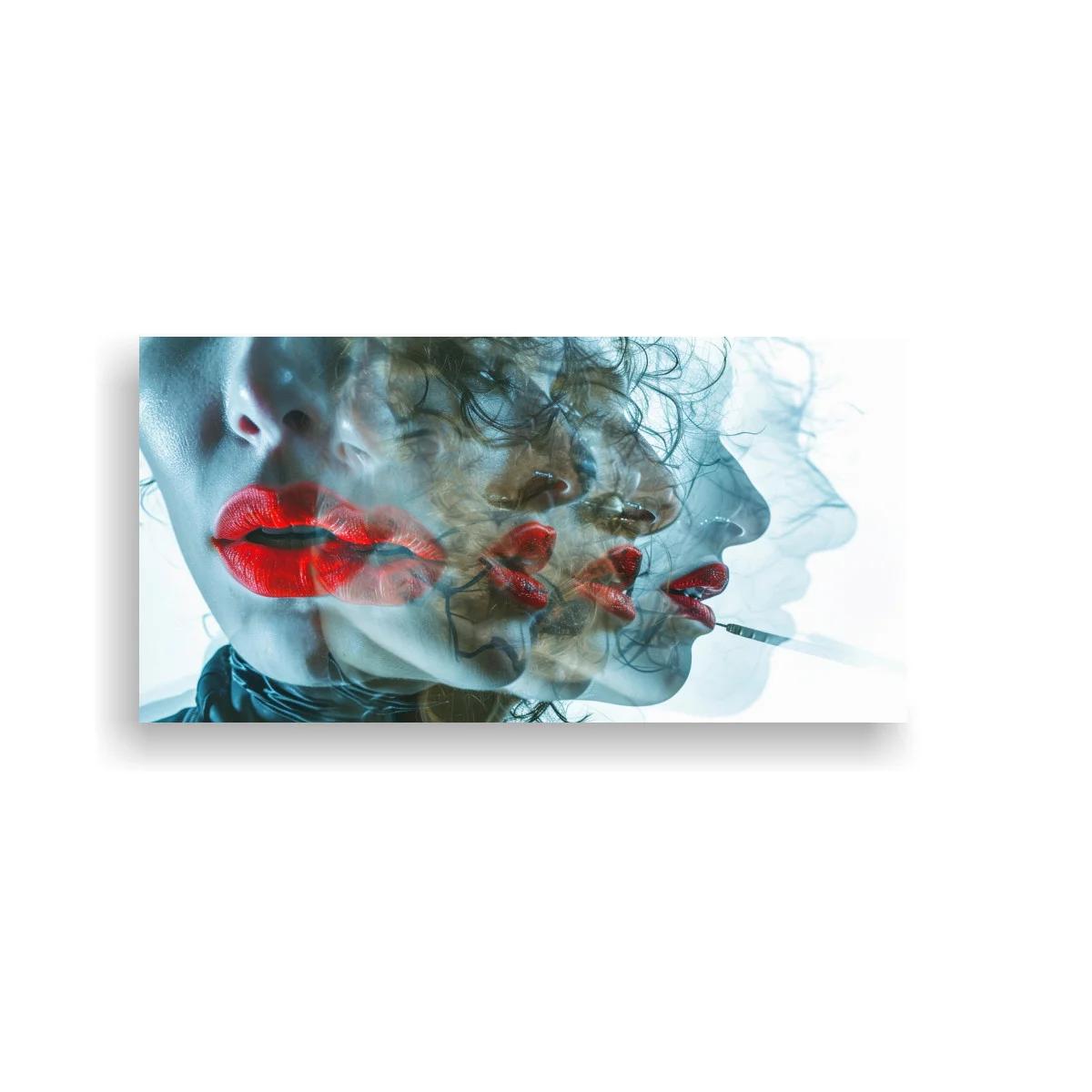 Cuadro rostro femenino con eco visual