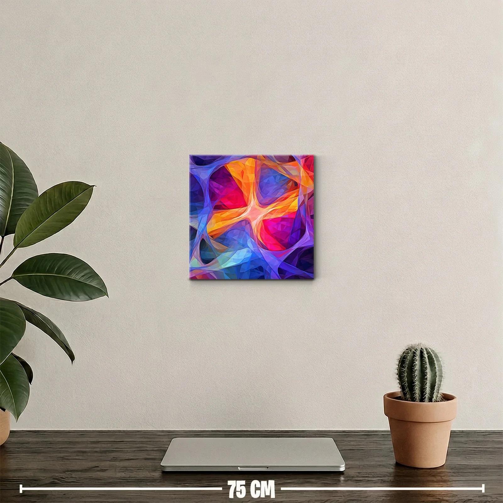 Cuadro abstracto con formas y colores vibrantes — miniatura 2