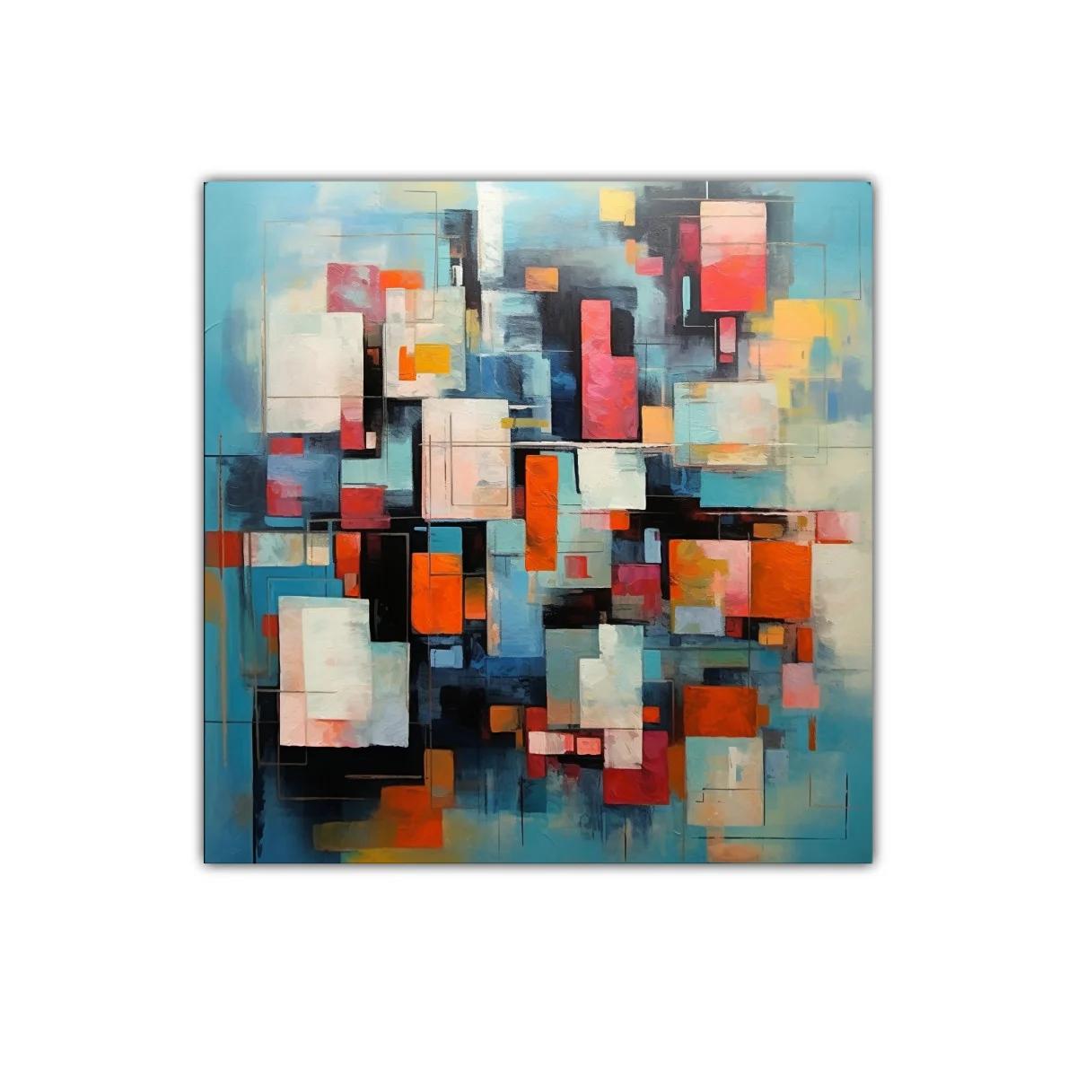 Composición abstracta en tonos vibrantes y equilibrados — imagen principal