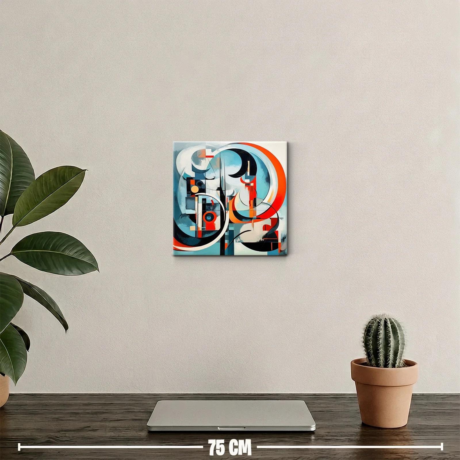 Composición abstracta con formas geométricas y colores vivos — miniatura 2