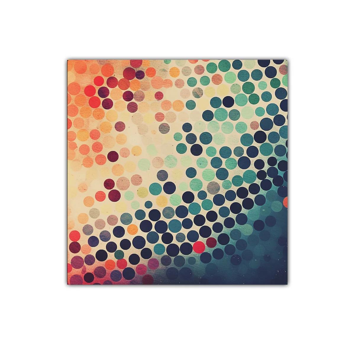 Composición abstracta de círculos en tonos cálidos y fríos — imagen principal