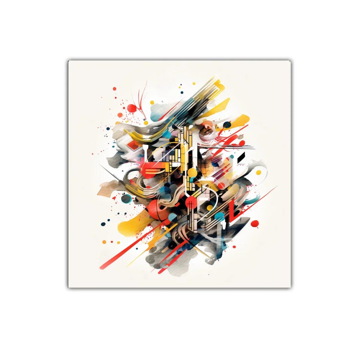 Composición abstracta con vibrantes toques geométricos y dinámicos — imagen principal