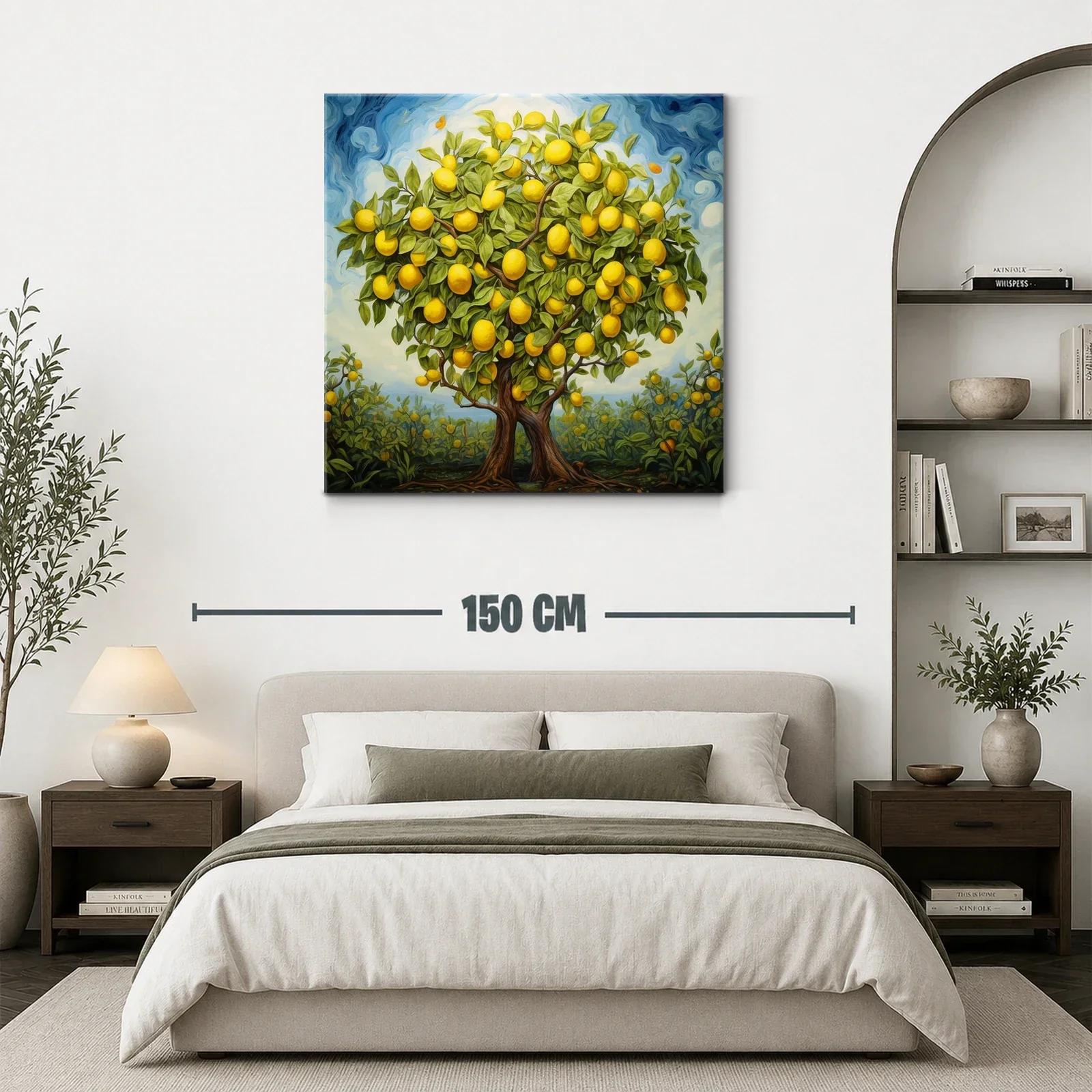 Árbol de limones exuberante y vibrante en paisaje soleado — miniatura 3