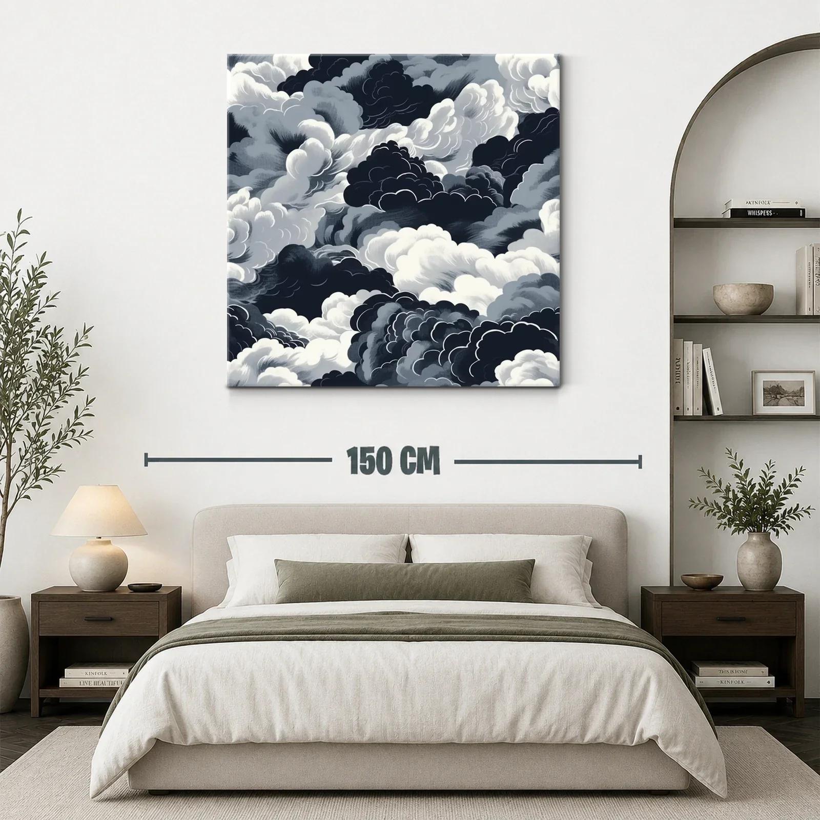 Composición de nubes en tonos grises y negros intensos — miniatura 3