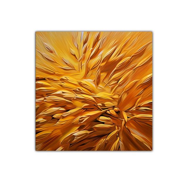 Cuadro decorativo con textura abstracta en tonos dorados