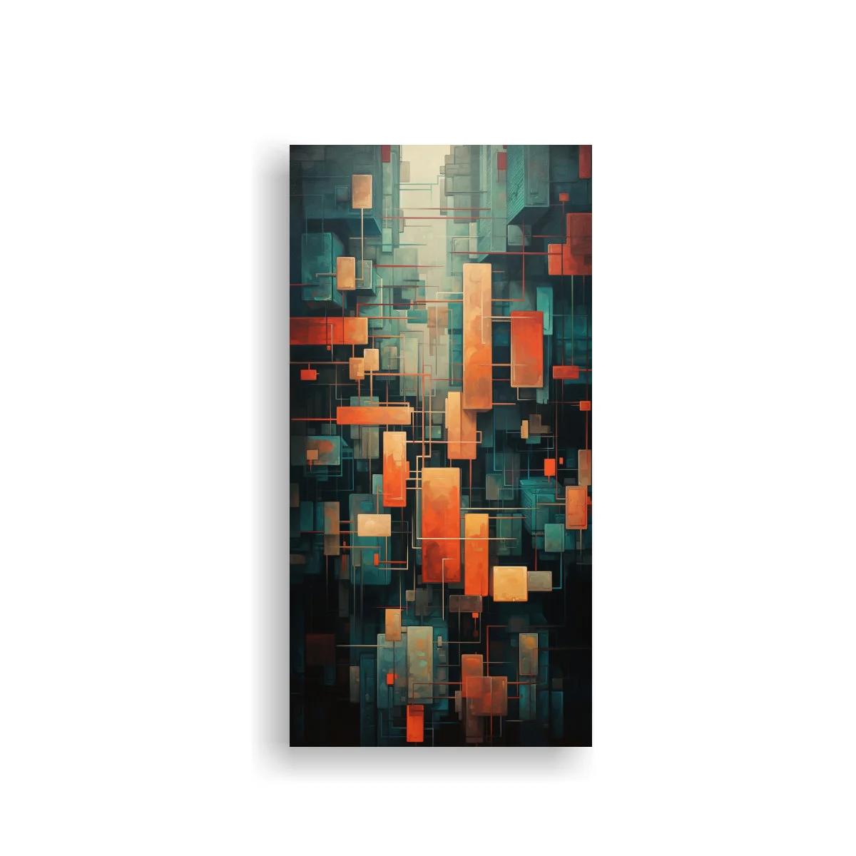 Cuadro composición geométrica abstracta de rectángulos en capas — imagen principal