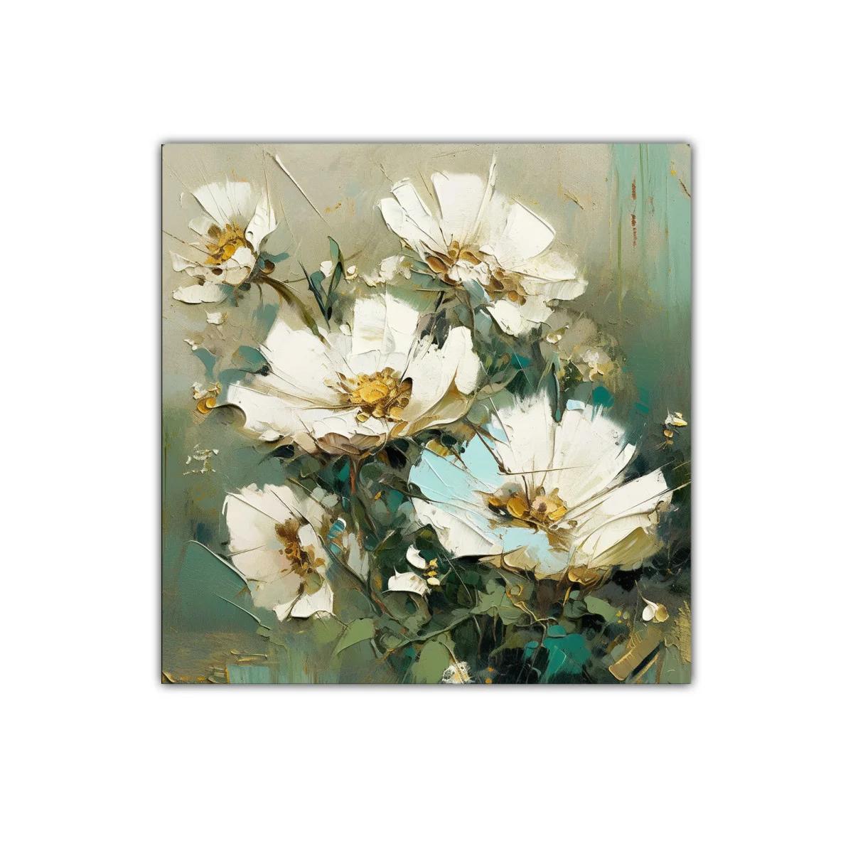 Cuadro floral con tonalidades suaves y estilo contemporáneo — imagen principal