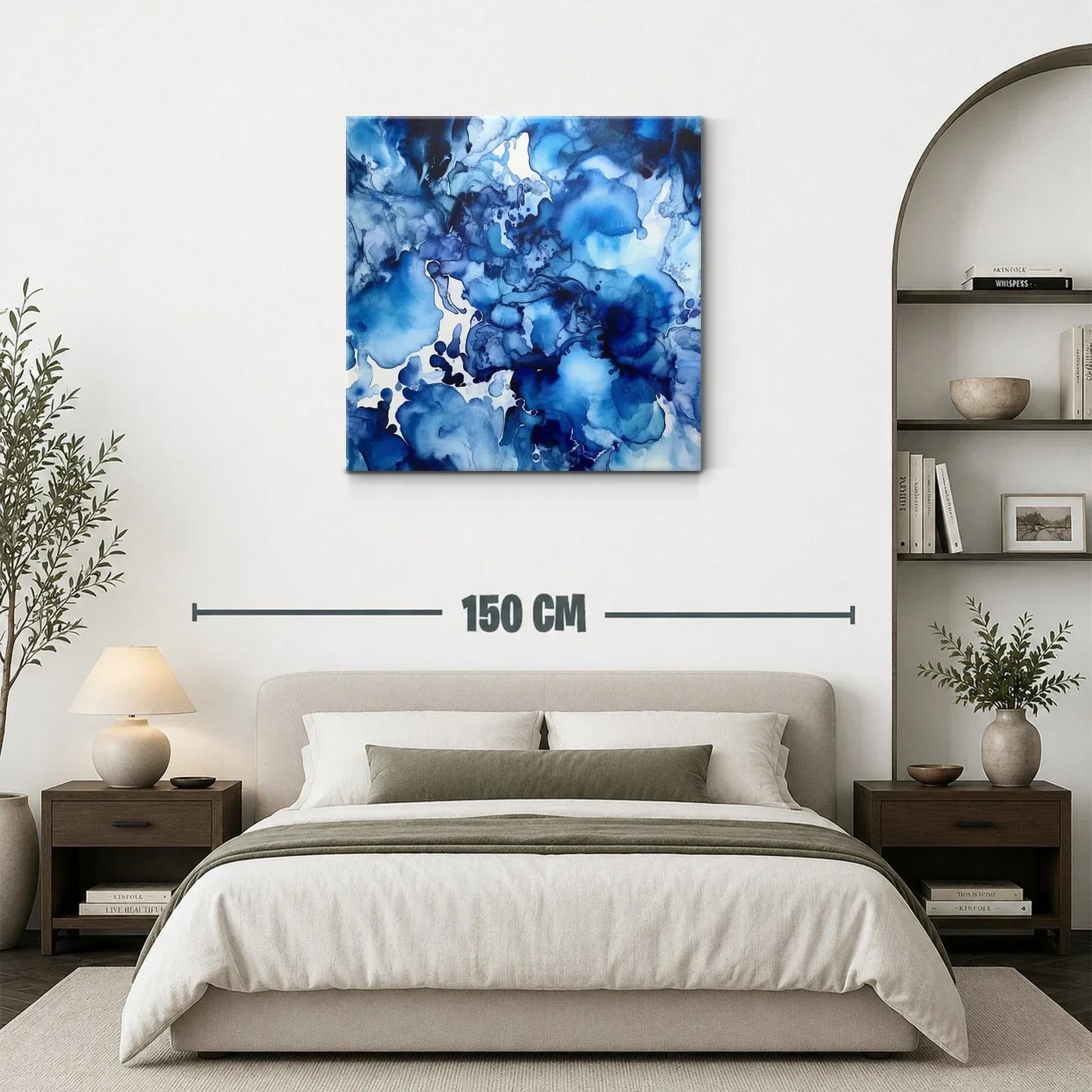 Composición abstracta en gamas de azul y blanco — miniatura 3