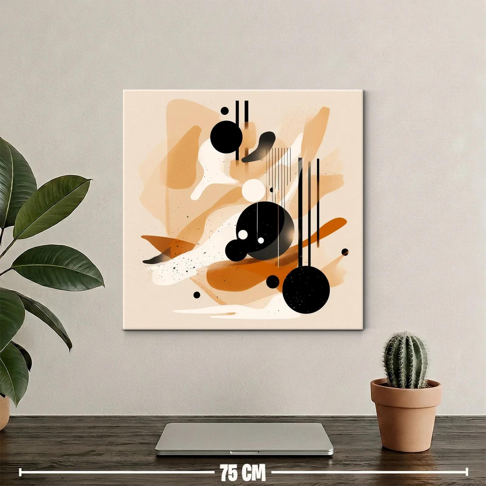 Composición abstracta con formas geométricas y tonos cálidos — miniatura 2