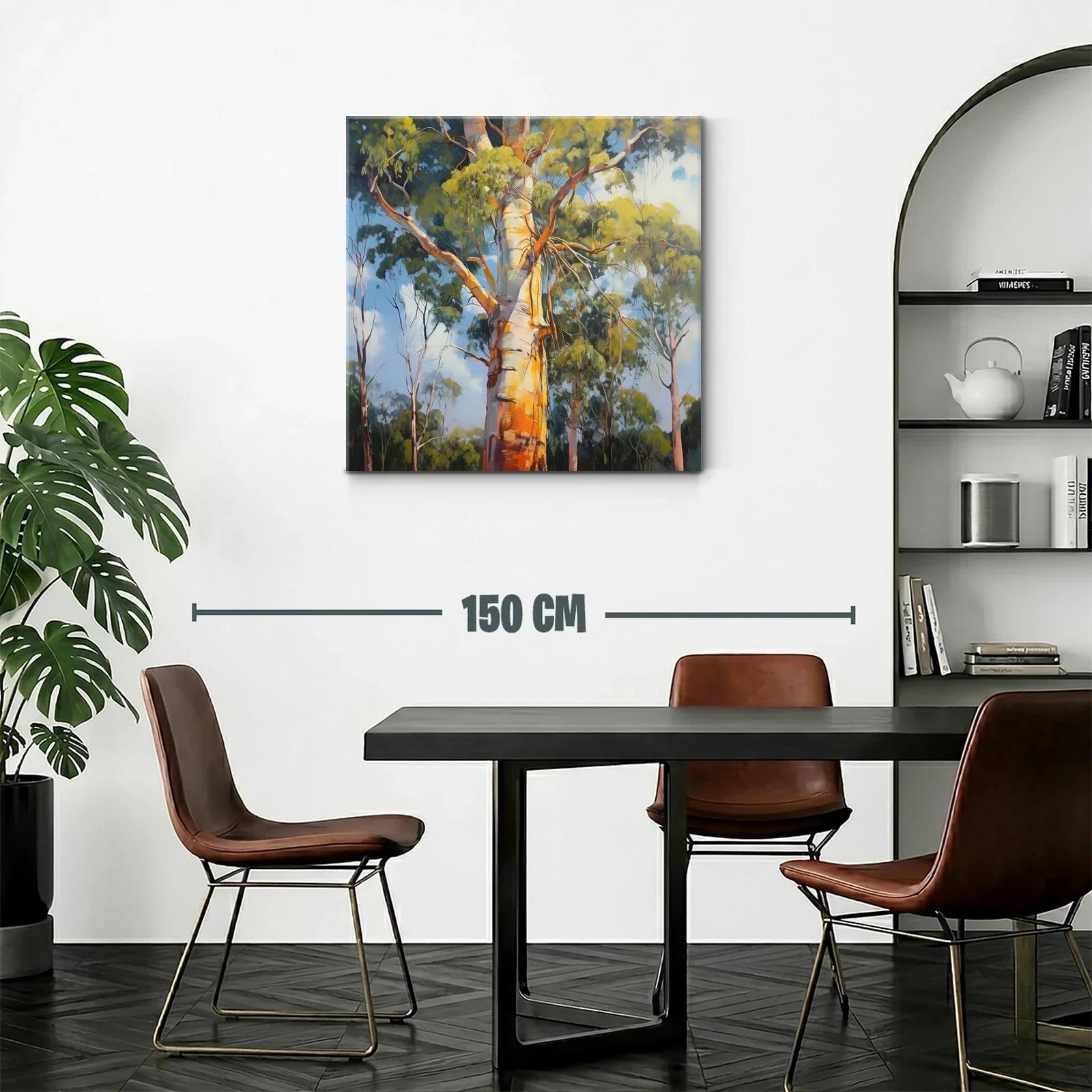 Tronco de árbol iluminado por luz natural vibrante — miniatura 2
