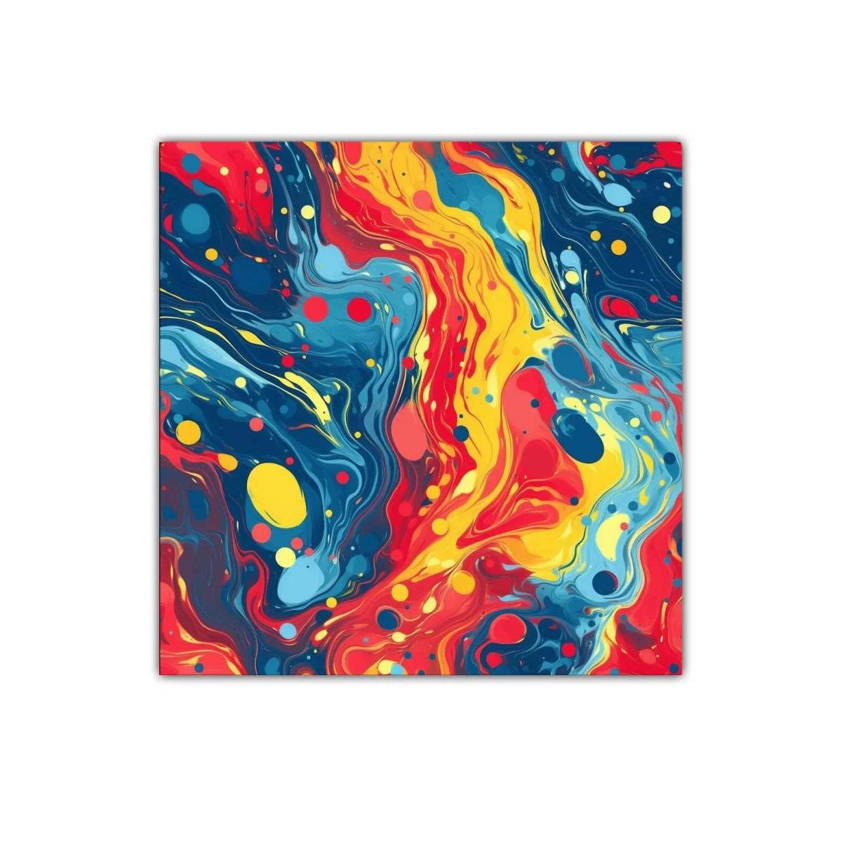 Cuadro abstracto con vibrantes formas y colores intensos — imagen principal
